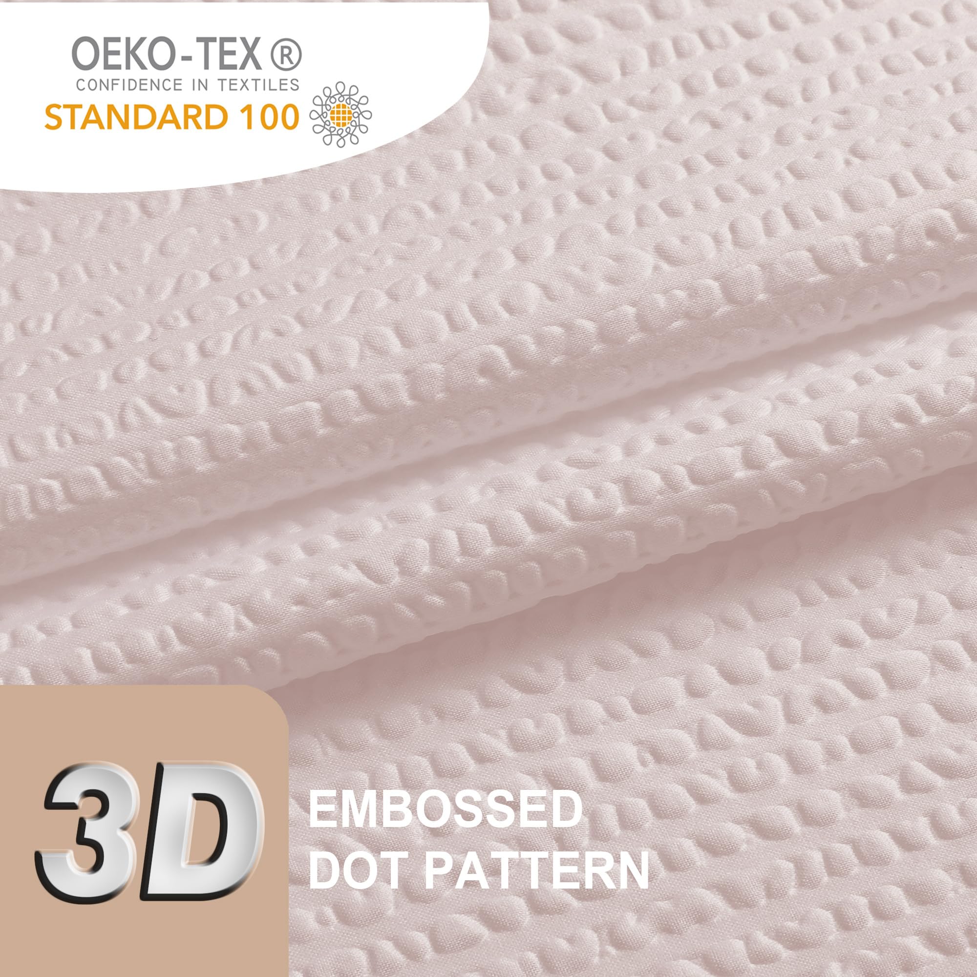 Ovzme Berry 78 Inch Shower Curtain Set With 12 Plastic Hooks, 3D Embossed Fabric Blush Pink Shower Curtain For Bathroom - Long S