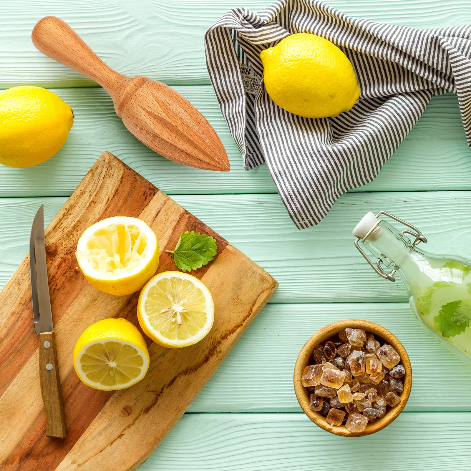 2 Pcs Wooden Citrus Reamer Lemon Hand Juicer Beech Wood Handheld Citrus Juicer Easy To Hold Kitchen Juicing Tool Manual Orange L