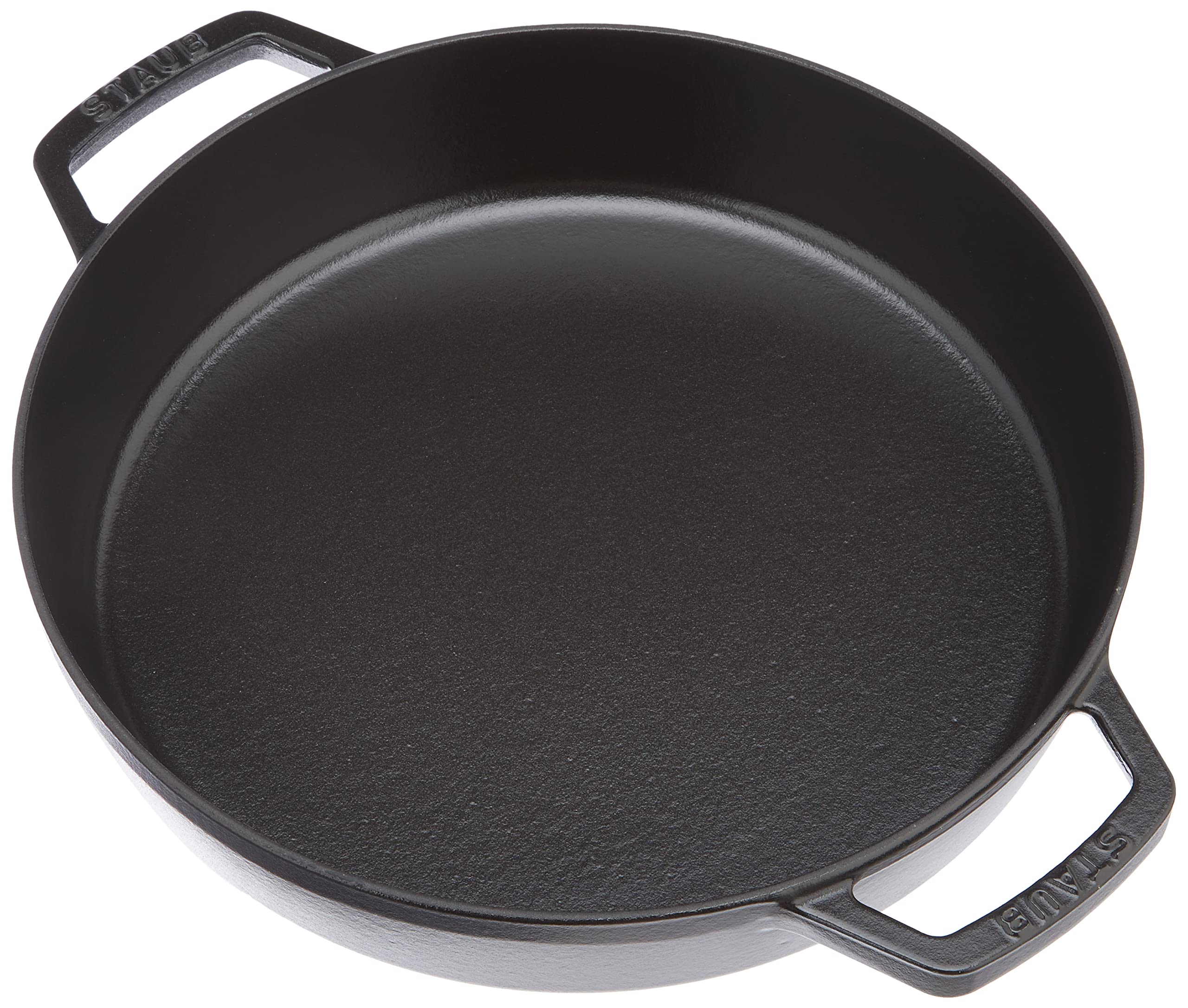 STAUB 40511725 Double Handle Frying Pan, Black, 10.2 inches (26 cm), Skillet, Both Hands, Casting, Enamel, Induction Compatible