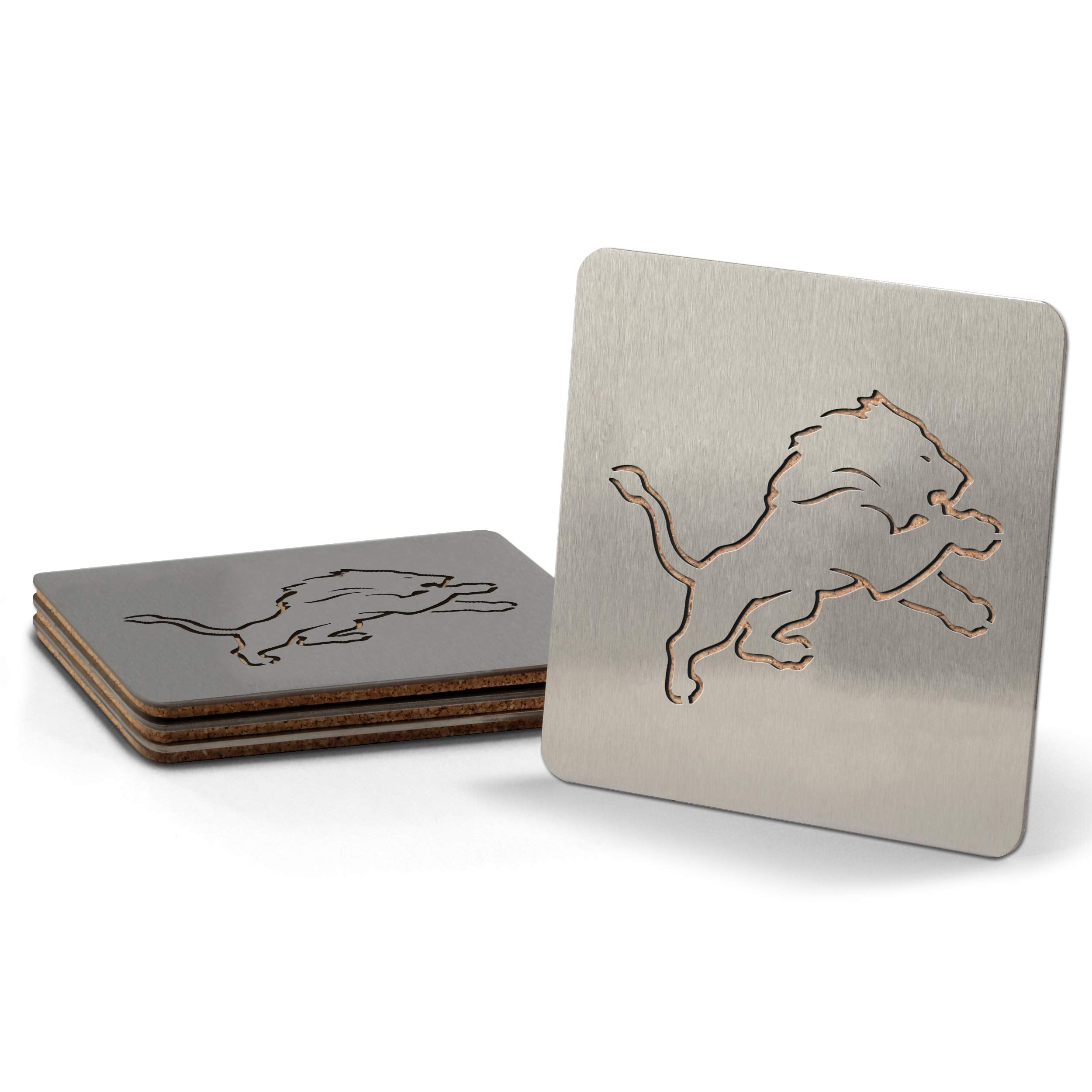 YouTheFan NFL Detroit Lions Boasters, Stainless Steel