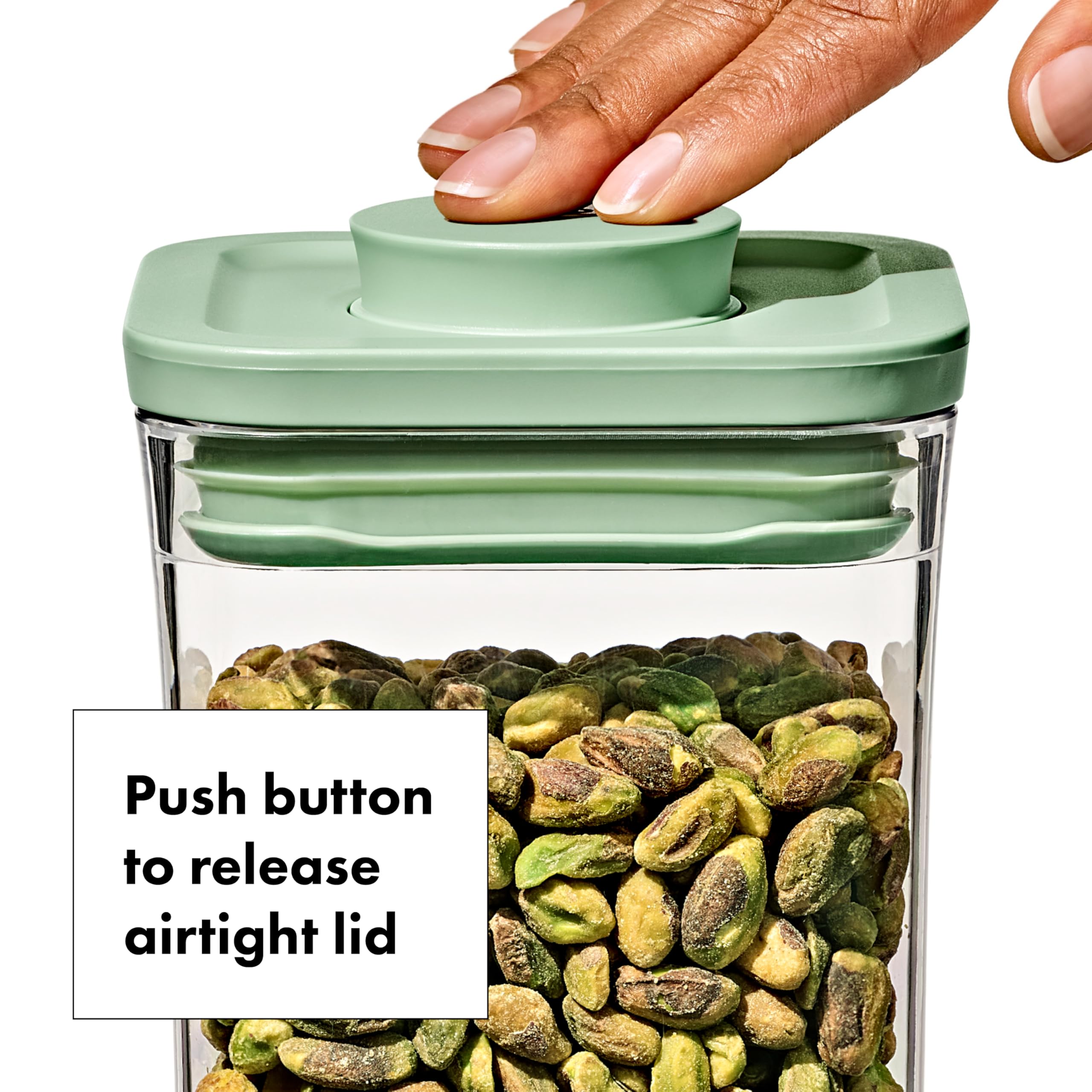 Oxo Good Grips 3-Piece Pop Container Set With Mini Scoops - Limited Edition Pistachio