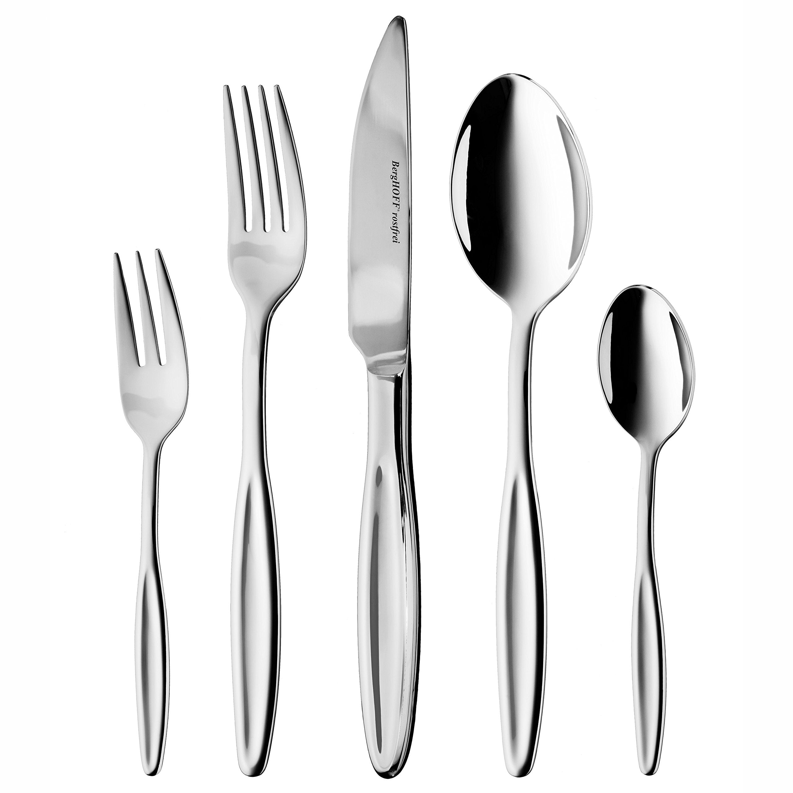 Berghoff Folio Mirror Finish Stainless Steel Cutlery Set, 46 X 34.6 X 10.3 Cm, Silver