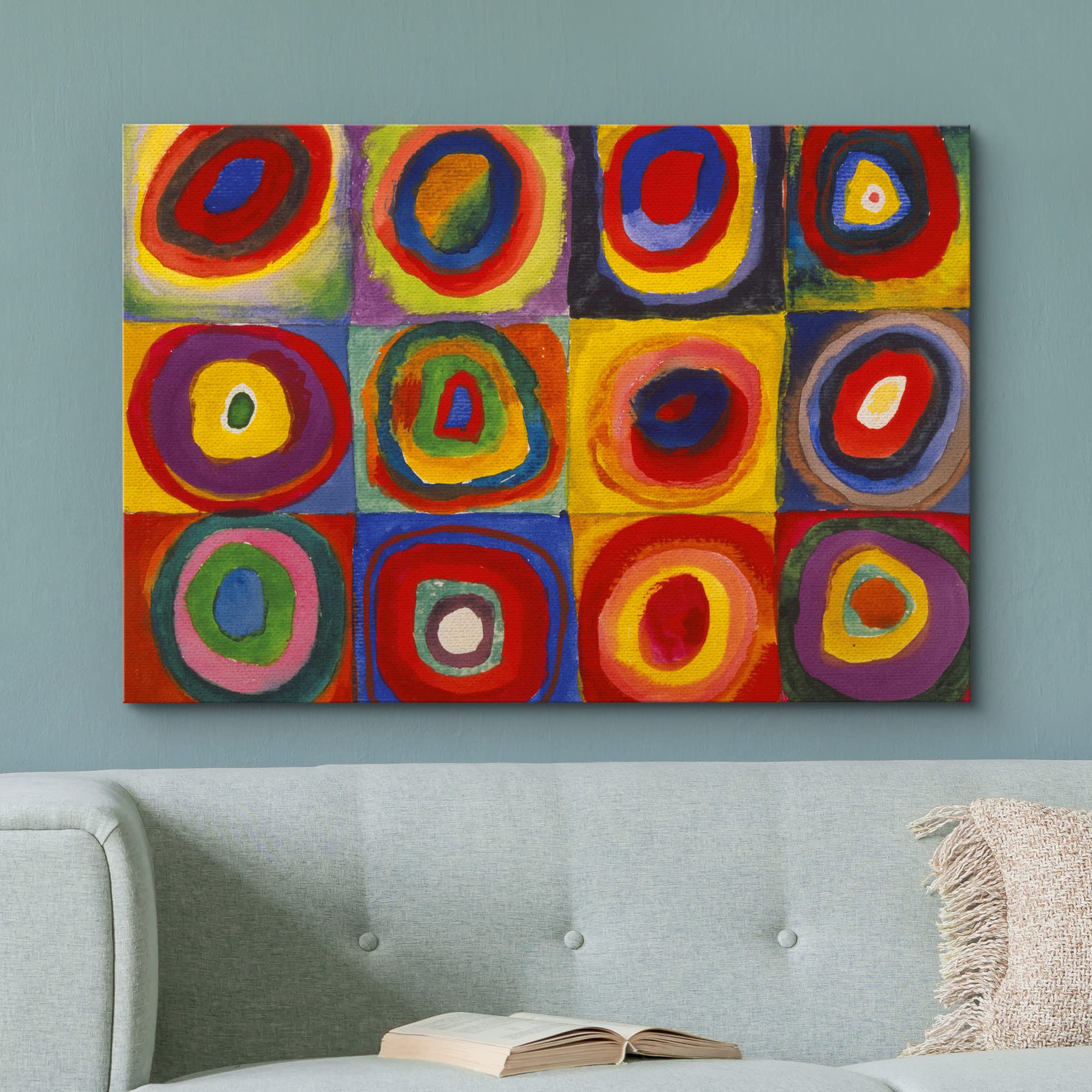 Abstract Canvas Art Squares With Concentric Circles Squares With Concentric Circles By Wassily Kandinsky Giclee Canvas Prints Wr