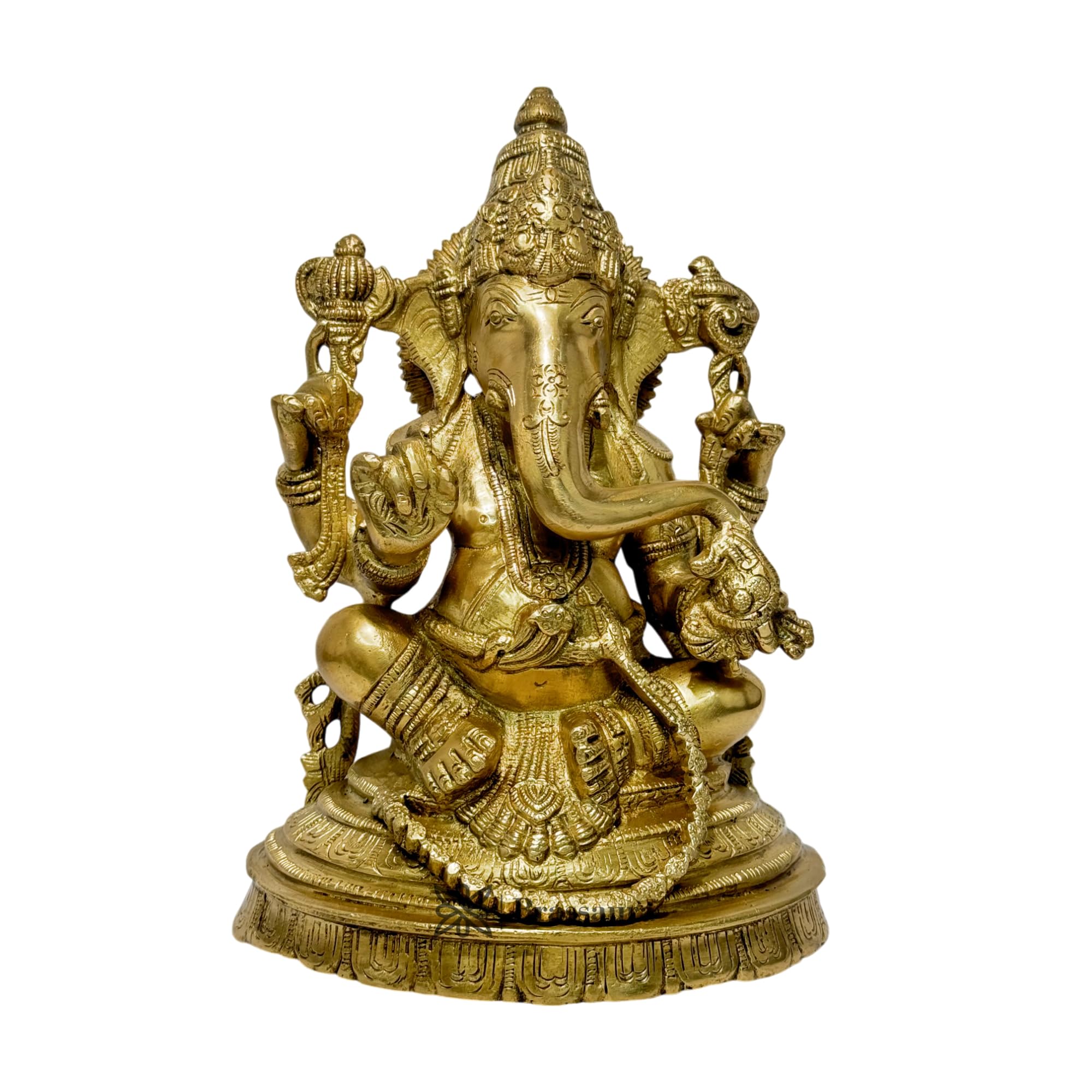 Brassaura Brass Gold Ganesha Murti For Home And Decor Brass Ganesh Bhagwan Statue For Pooja Room Ganesha Idols For Home Entrace