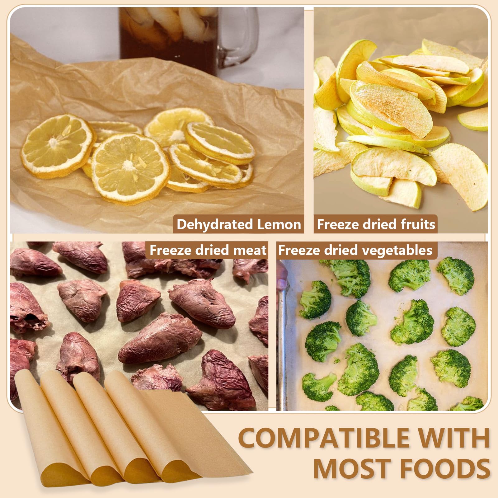 Tray Mats Set For Harvest Right Freeze Dryer Medium Trays, Harvest Right Freeze Dryer Accessories, Freeze Dryer Parchment Paper