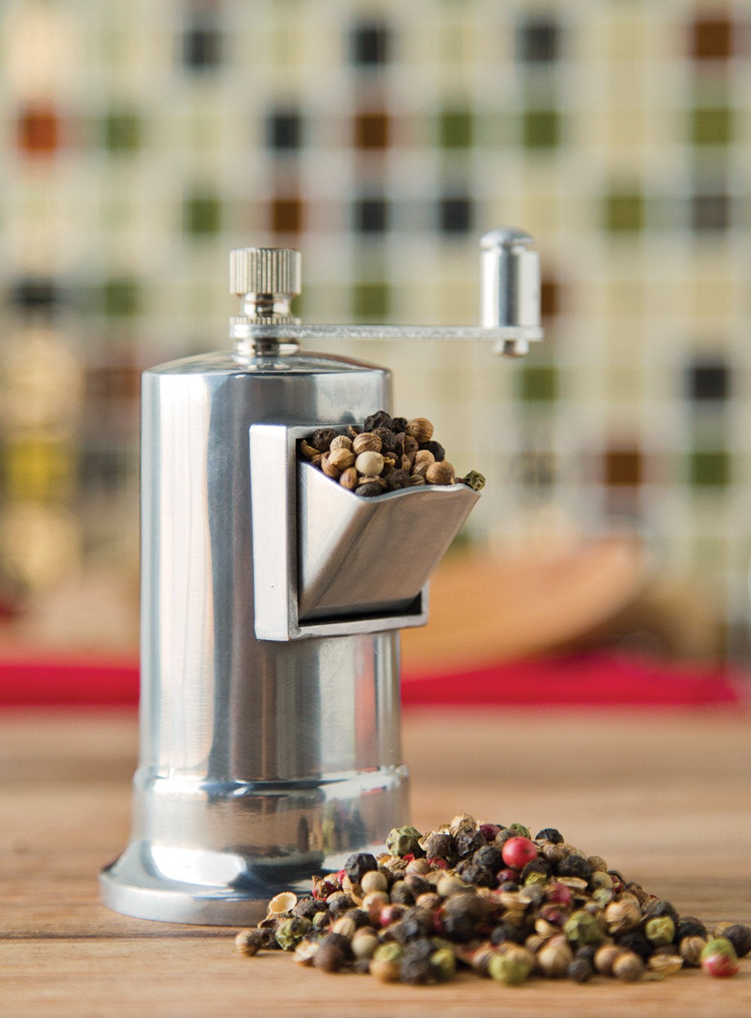 Fox Run Pepper Mill Crank Grinder, 2.25 X 2.25 X 4.25 Inches, Metallic