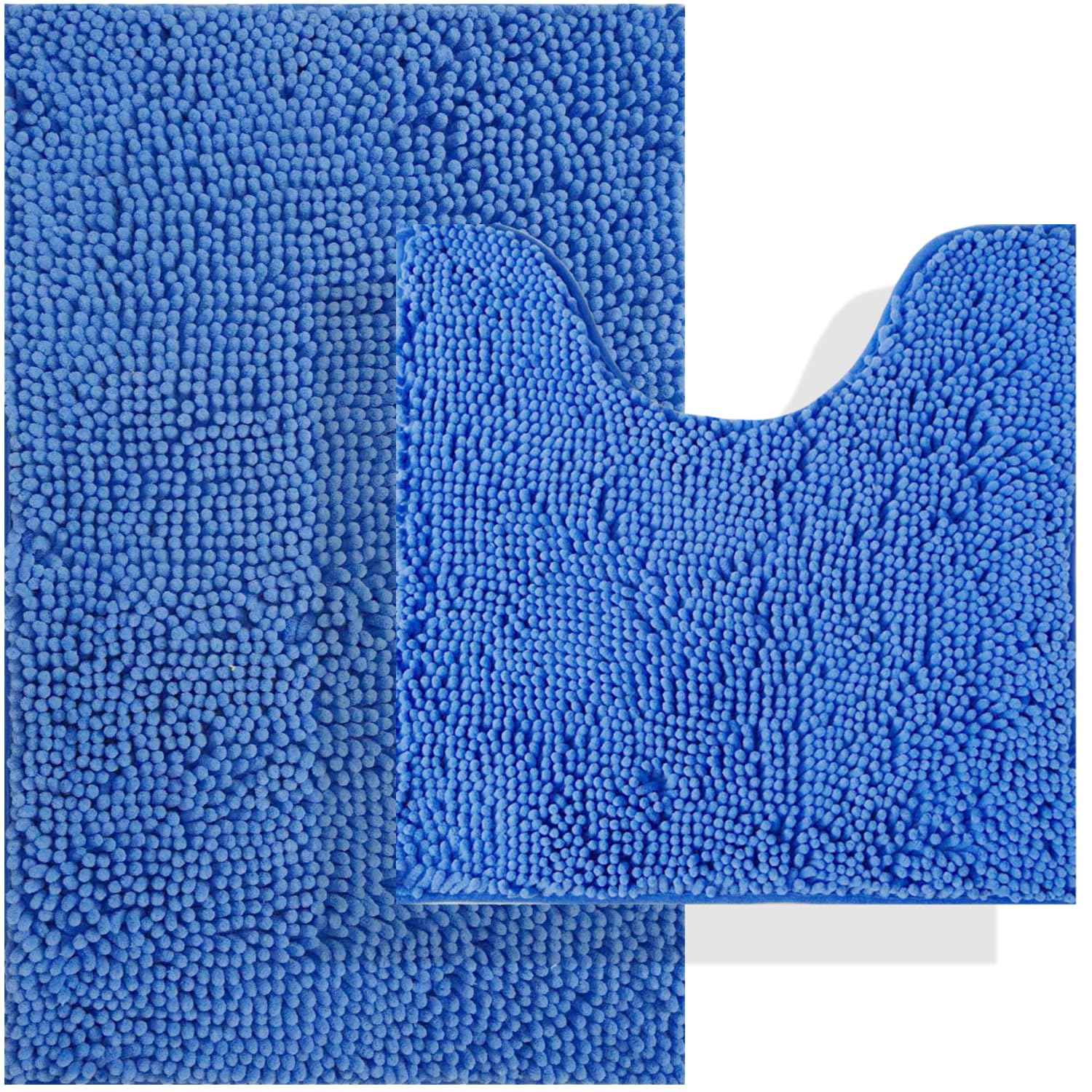BOANKODU Bathroom Rugs Sets 2 Piece, Absorbent Bath Mat for Bathroom Very Soft Chenille Bathroom Rug Non-Slip, 32x20 + 20x20 Inc