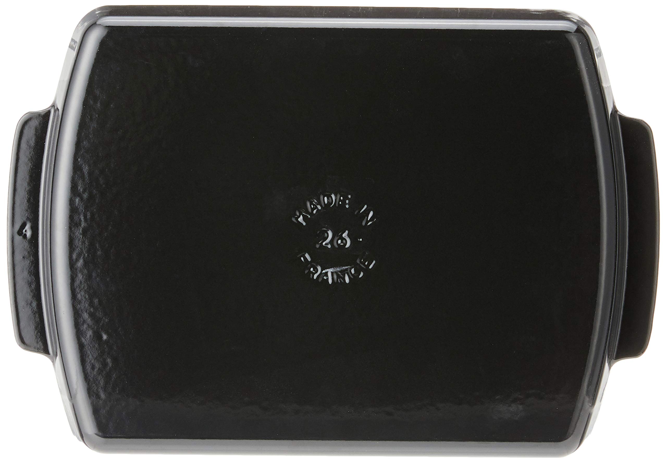 Staub Cast Iron 13 X 9-Inch Rectangular Serving Dish With Wood Base - Matte Black, Made In France