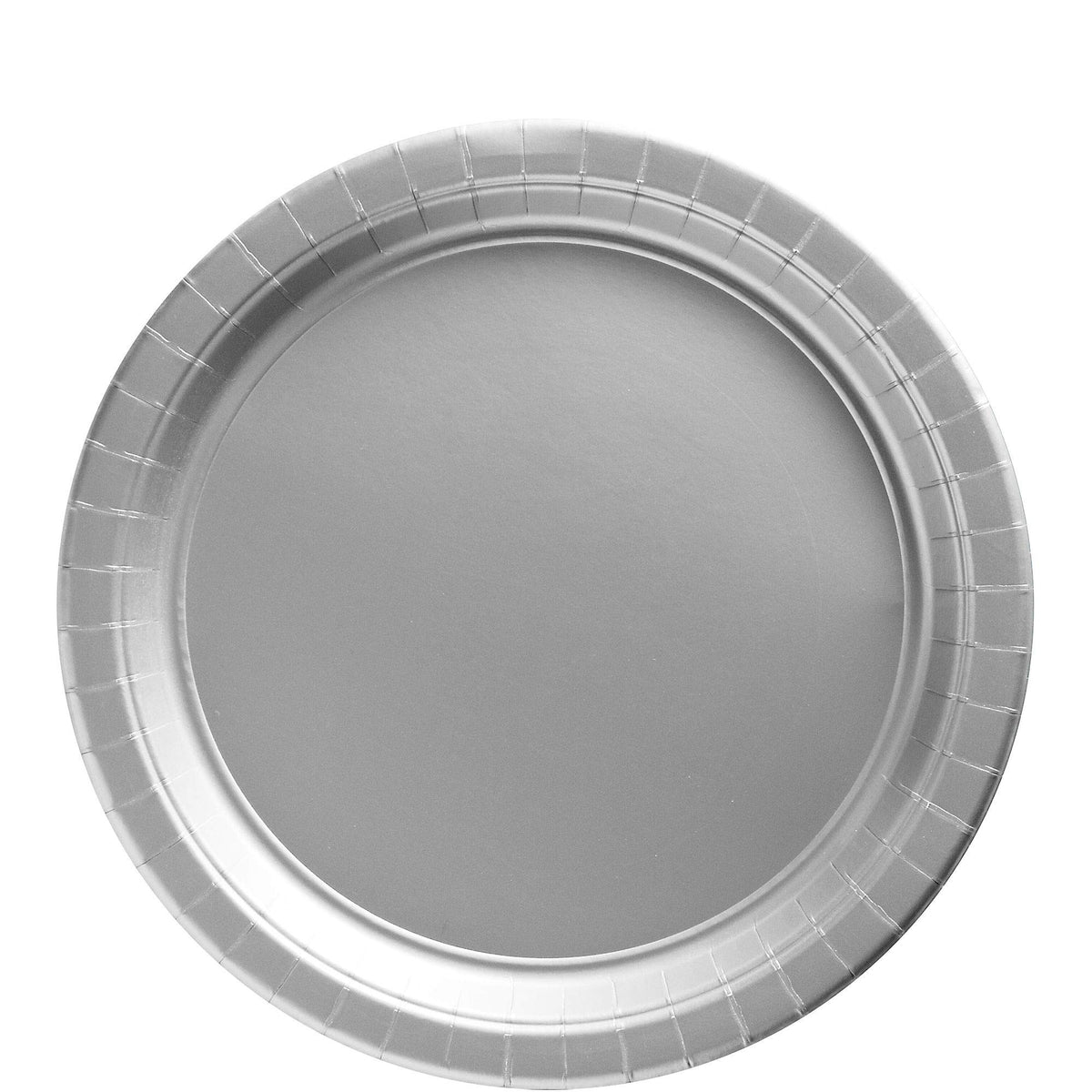 Silver Round Paper Plates - 8.5'' (50 Pc) - Sturdy & Eco-Friendly Party Essentials - Perfect For Celebrations & Events