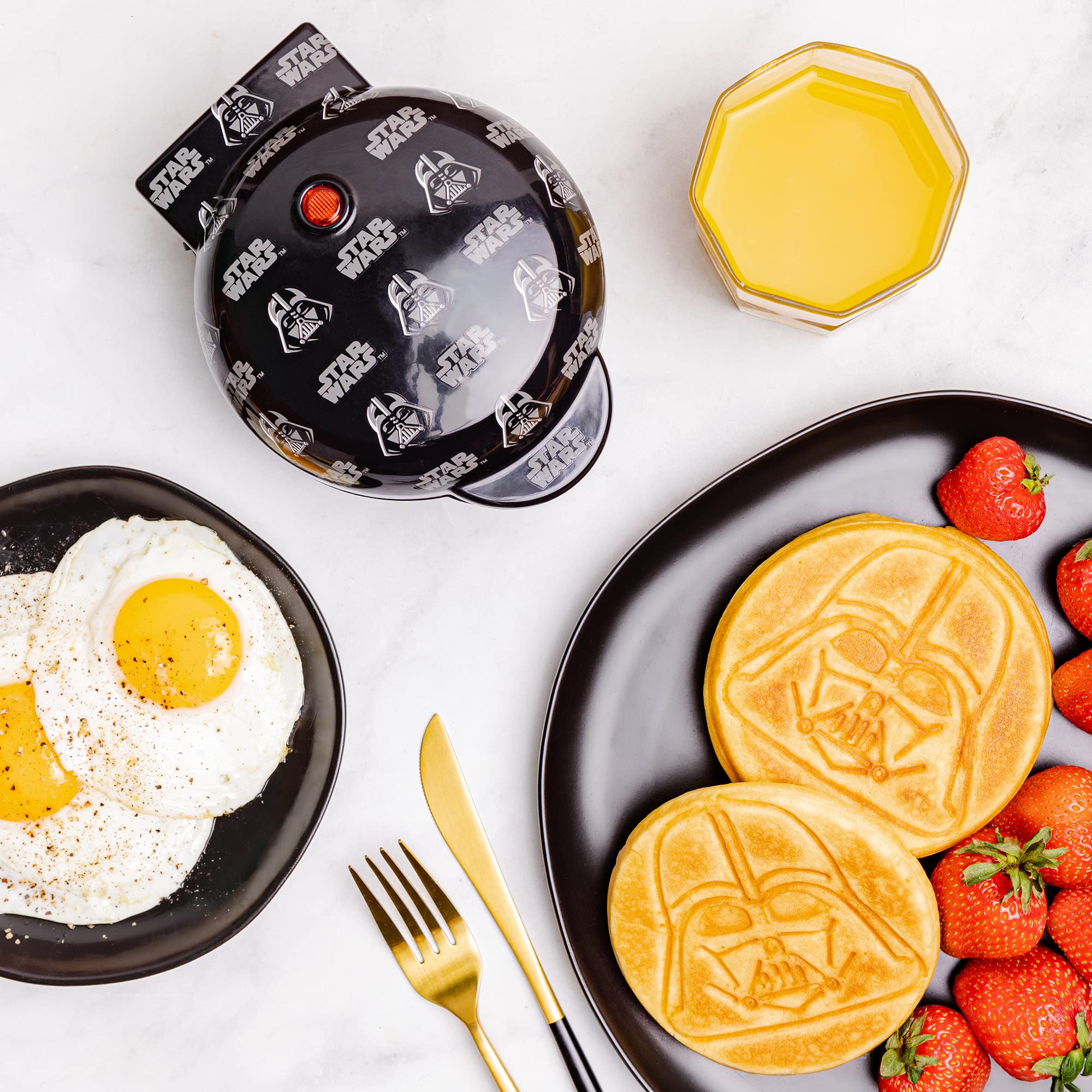Uncanny Brands Darth Vader Mini Waffle Maker - Star Wars Small Kitchen Appliance