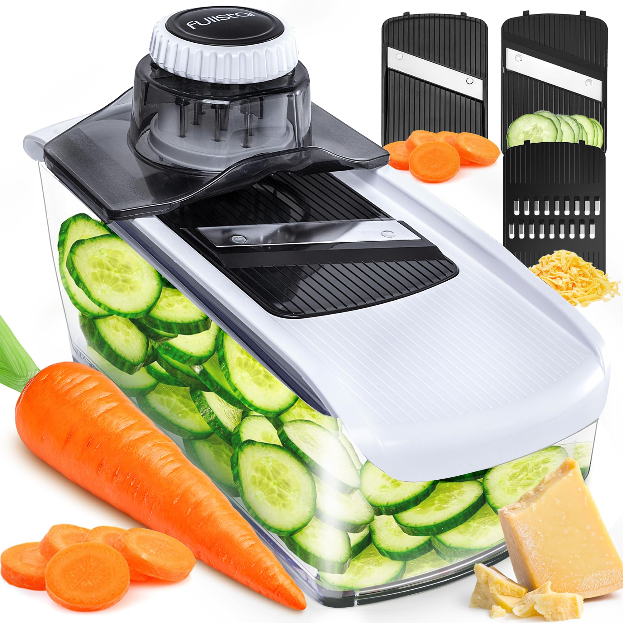 Fullstar Mandoline Slicer For Kitchen, Potato Slicer, Vegetable Slicer, Mandoline Food Slicer, Onion Slicer, Veggie Slicer, Frui