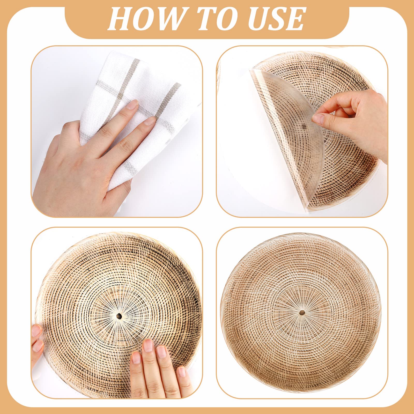 18Pcs Boho Basket Wall Decals Round Wall Sticker Modern Boho Wall Decor Peel and Stick Wall Decor Sticker Removable Boho Wall Stickers Rustic Wall Art for Bedroom Office  Stickers Only (Stylish Style)