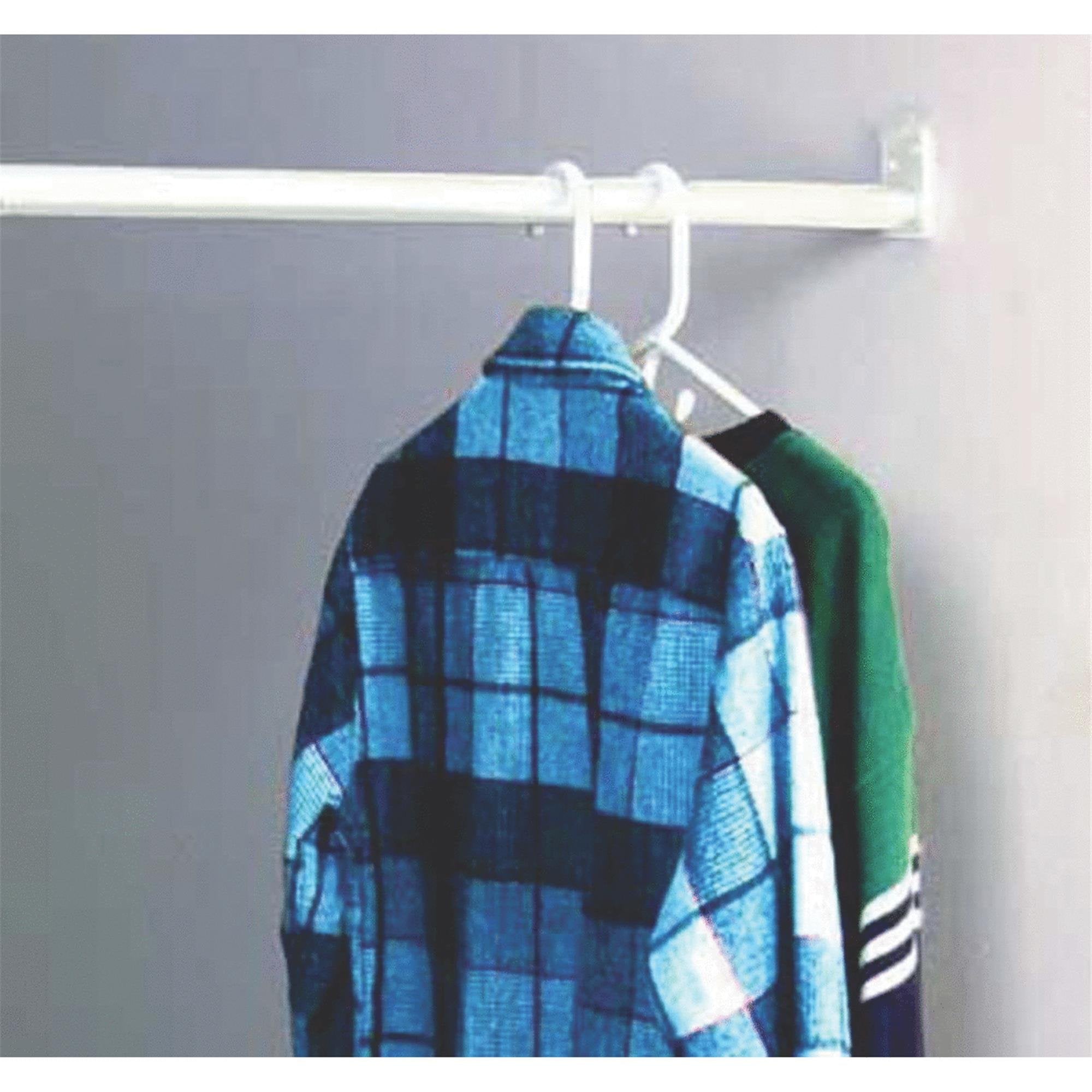 Knape & Vogt Mfg Co 223964 Pb22-18/30Wt Closet Rod With Screw, 18-30''