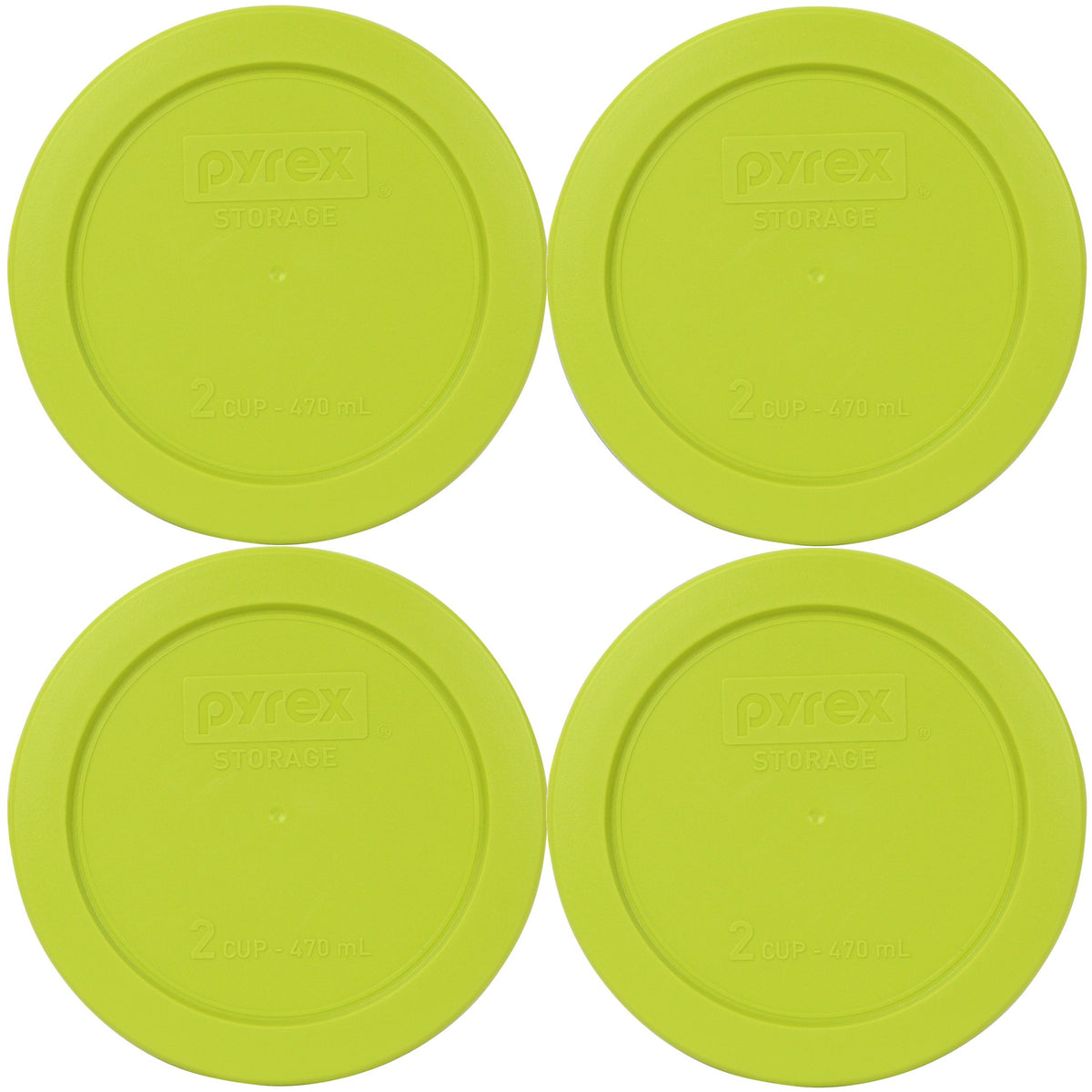 Pyrex 7200-Pc 1122866 2 Cup Green Edamame Lid (4-Pack)