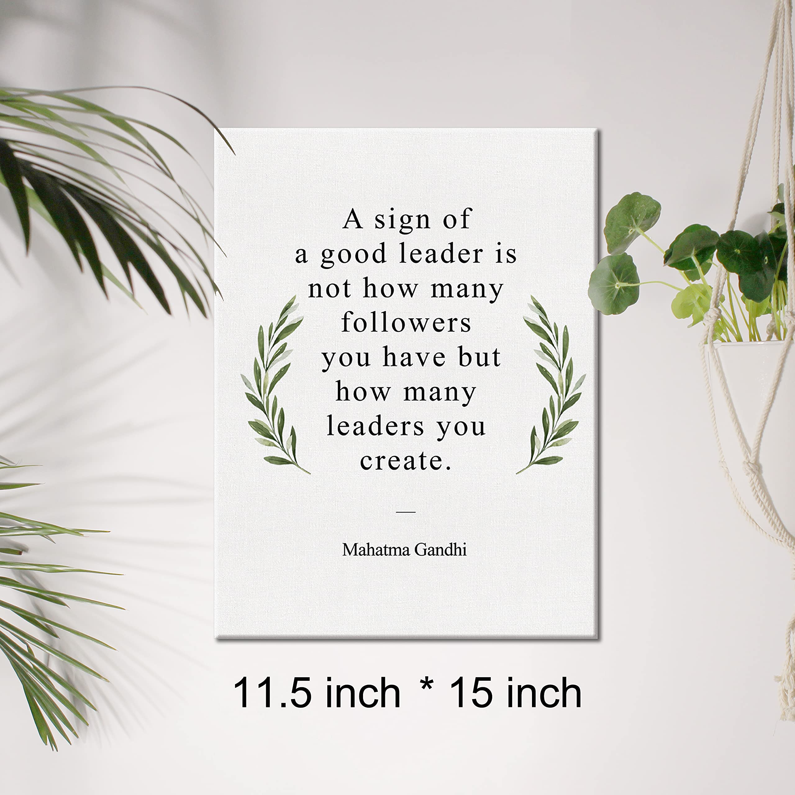 Inspirational Mentor Canvas Wall Art Motivational A Sign Of A Good Leader Quote Canvas Print Positive Boss Leader Painting Offic