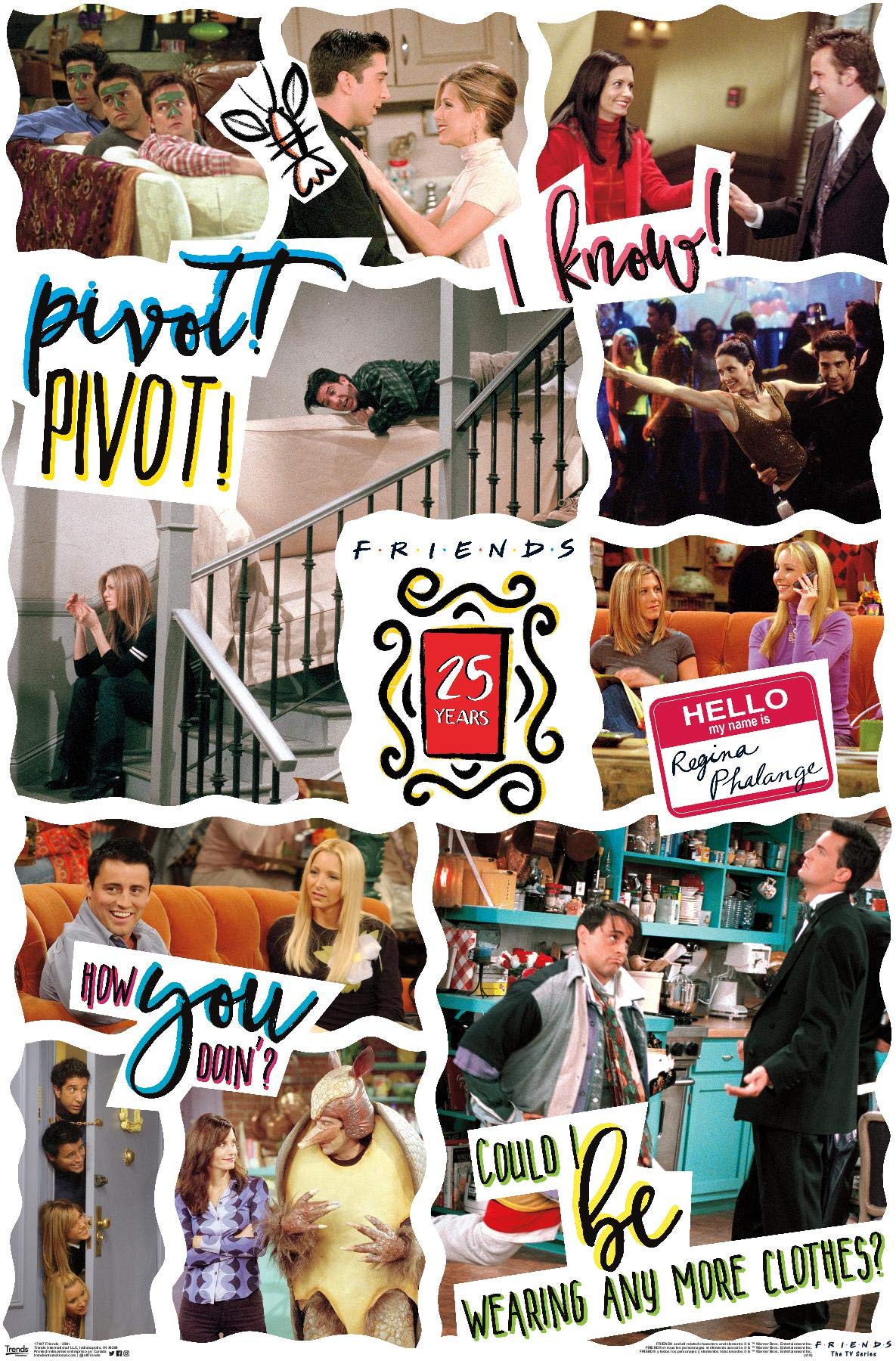 Trends International Friends - 25Th Wall Poster, 22.375'' X 34'', Unframed Version