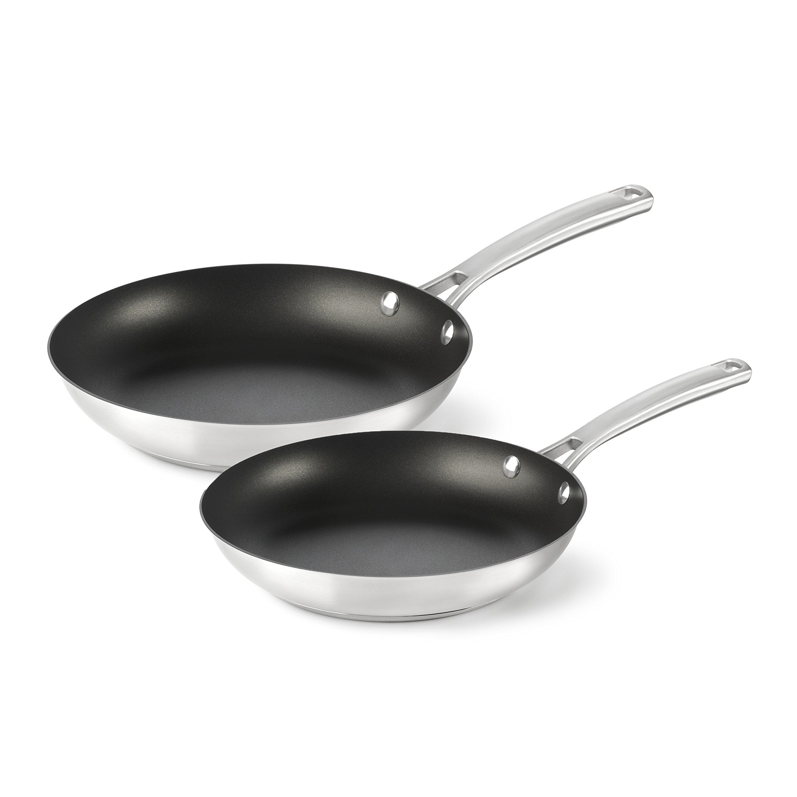Calphalon Classic Stainless Steel Cookware, Nonstick Fry Pan, 2-Piece