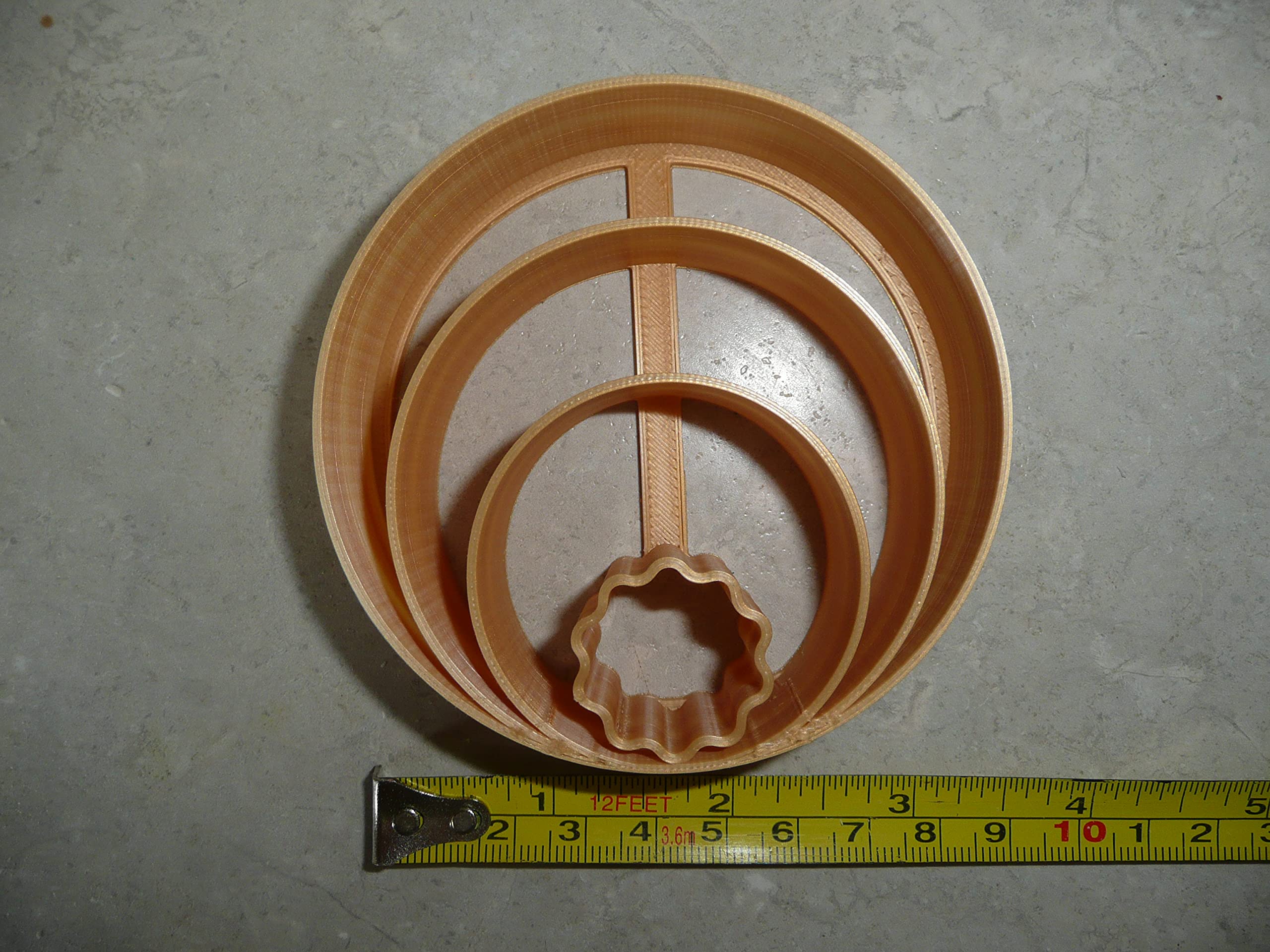 Yngllc Circle Design Pattern Concha Cutter Mexican Sweet Bread Stamp Made In Usa Pr4395, Gold