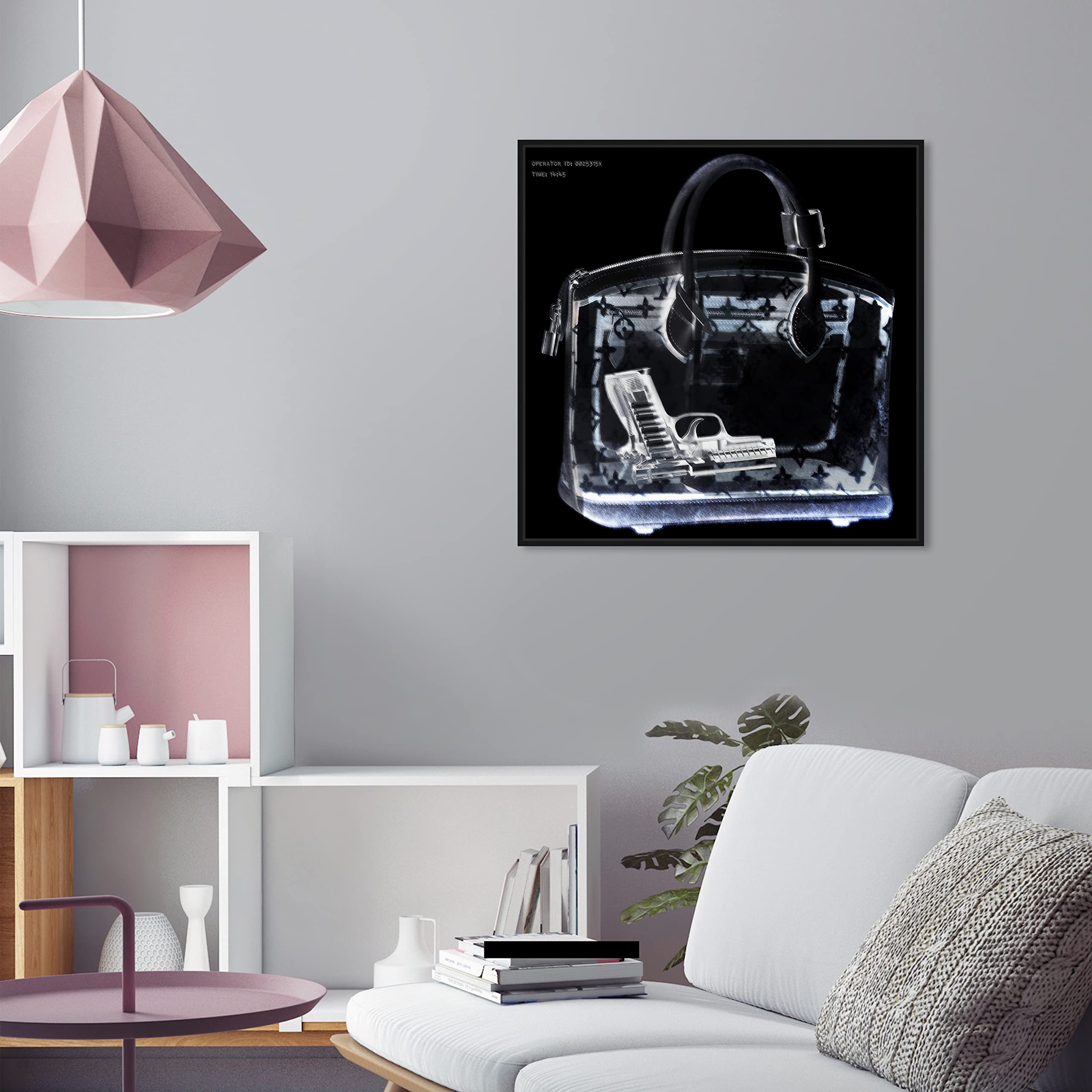 The Oliver Gal Artist Co. Fashion And Glam Wall Art Canvas Prints 'Couture X Ray' Handbags Home D  Cor, 24 In X 24 In, Black, Wh