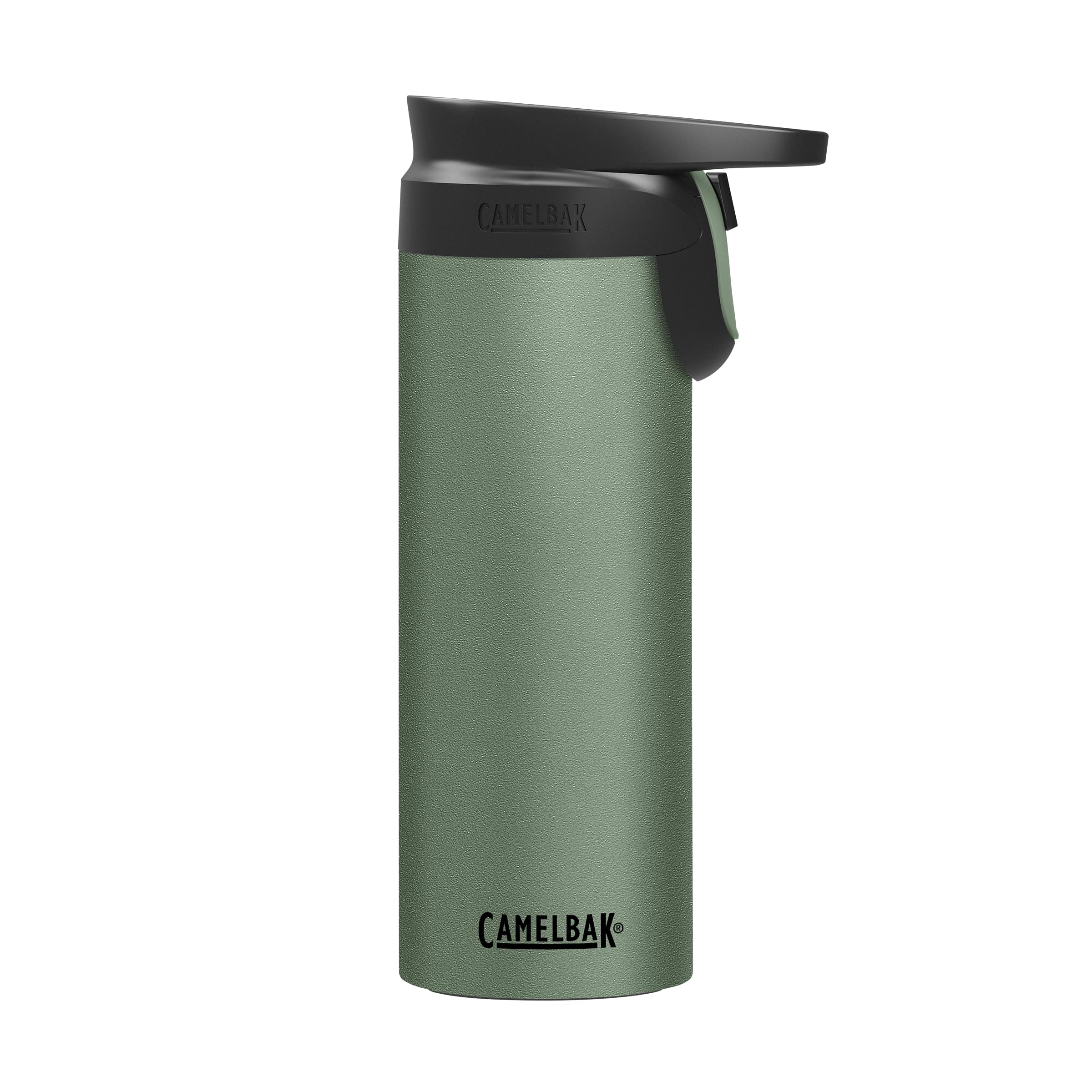 CamelBak Forge Flow Coffee & Travel Mug, Insulated Stainless Steel - Non-Slip Silicon Base - Easy One-Handed Operation - 16oz, M