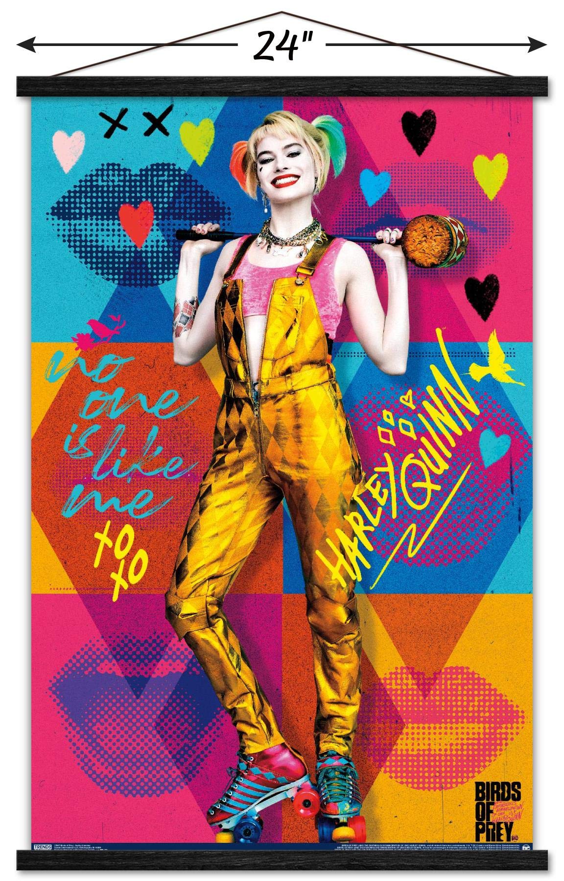 Trends International Dc Comics Movie - Birds Of Prey - Harley Quinn - Hammer Wall Poster, 22.375'' X 34'', Print And Black Hange