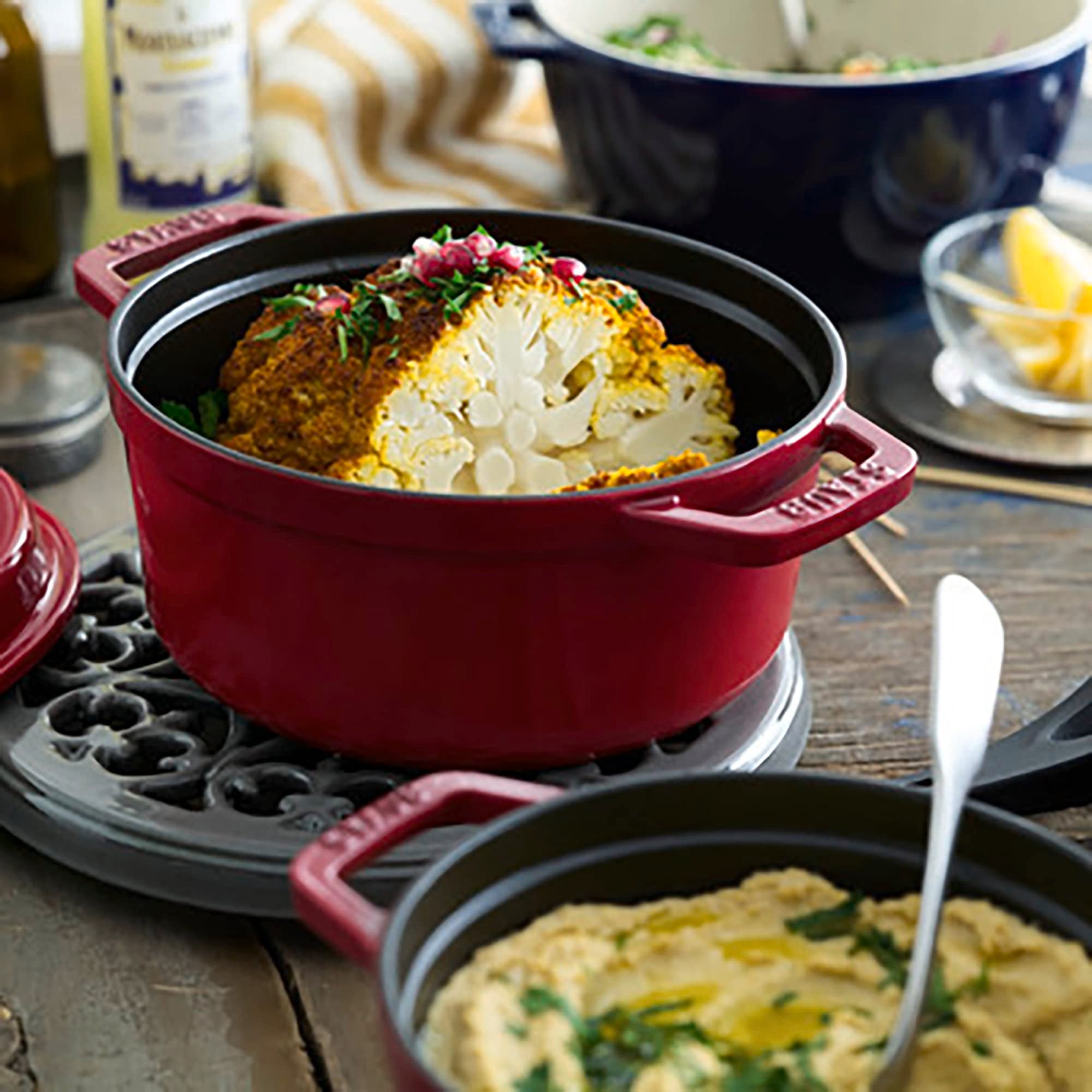Staub Cast Iron 2.75-Qt Round Cocotte - Cherry, Made In France