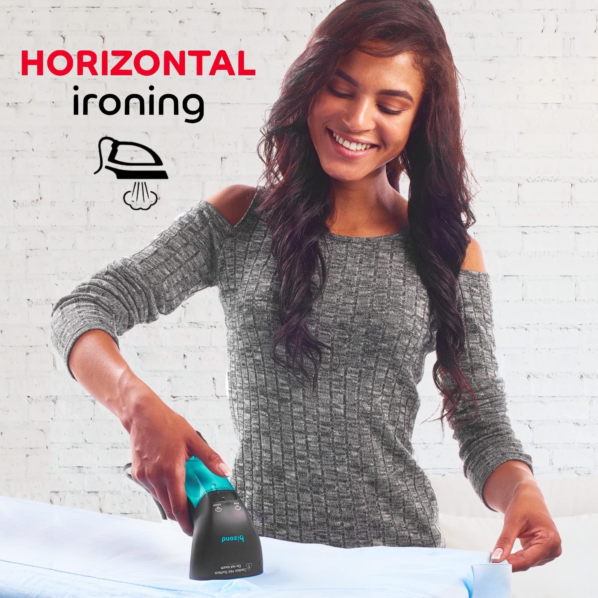 Bizond Steamer For Clothes, Travel Handheld Portable Steamer For Garment And Fabric - No Spitting, Safe And Little Handy - Compa