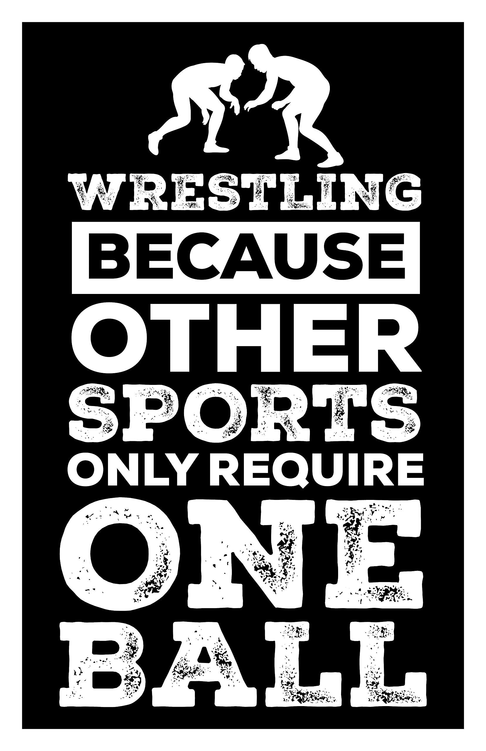 Damdekoli One Ball Wrestling Poster - Artwork Wrestler Art Print - Sports Kids Room - Martial Arts (11 X 17 Inches - Poster)