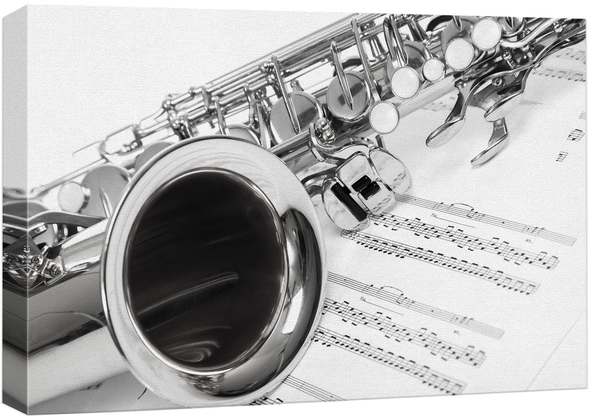 Wall26 Canvas Print Wall Art Black White Drum Set Cymbals Percussion Music Instruments Photography Realism Decorative Concert Mu