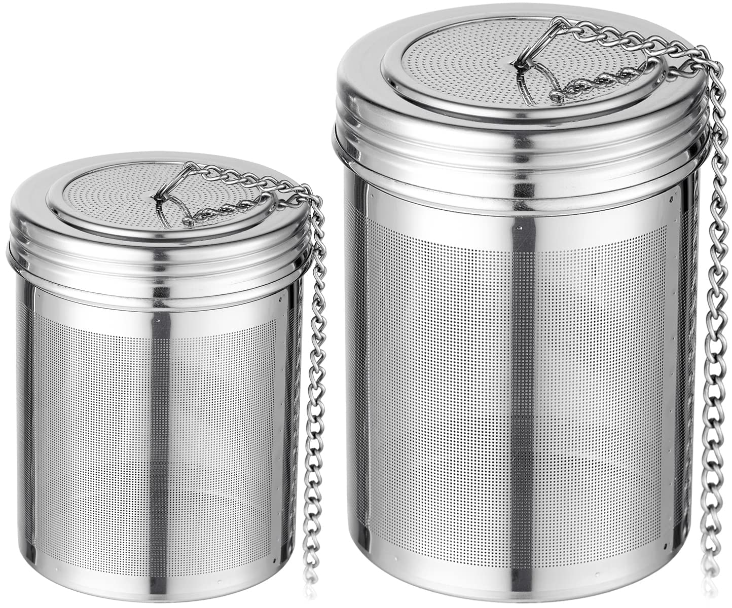 Teemade 2 Pack Tea Infuser,Extra Fine Mesh Holes Tea Ball Strainers With Threaded Connection,304 Stainless Steel Cooking Filters