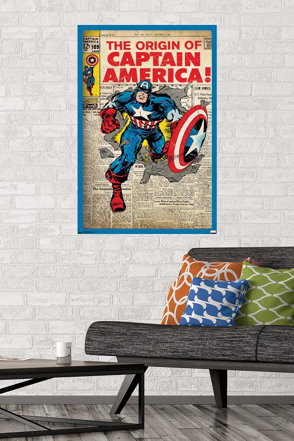 Trends International 24X36 Marvel Comics - Captain America - The Original Wall Poster, 24'' X 36'', Premium Unframed Version