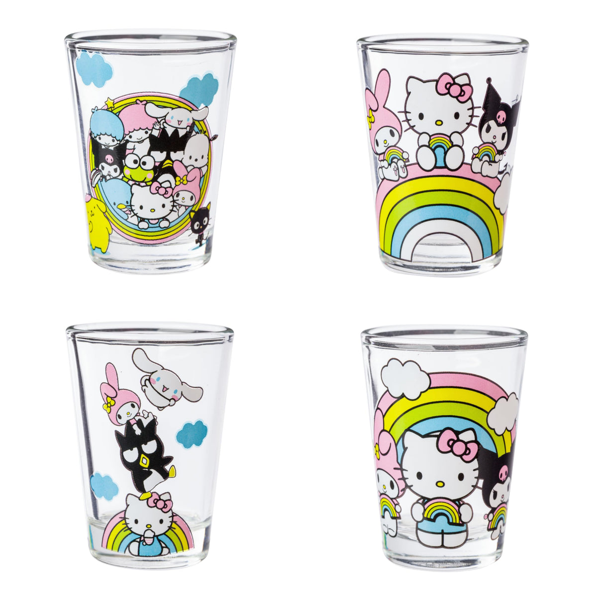 Silver Buffalo Sanrio Hello Kitty And Friends Rainbow Featuring Badtz-Maru, My Melody, Cinnamoroll, Kuromi, Little Twin Stars, P