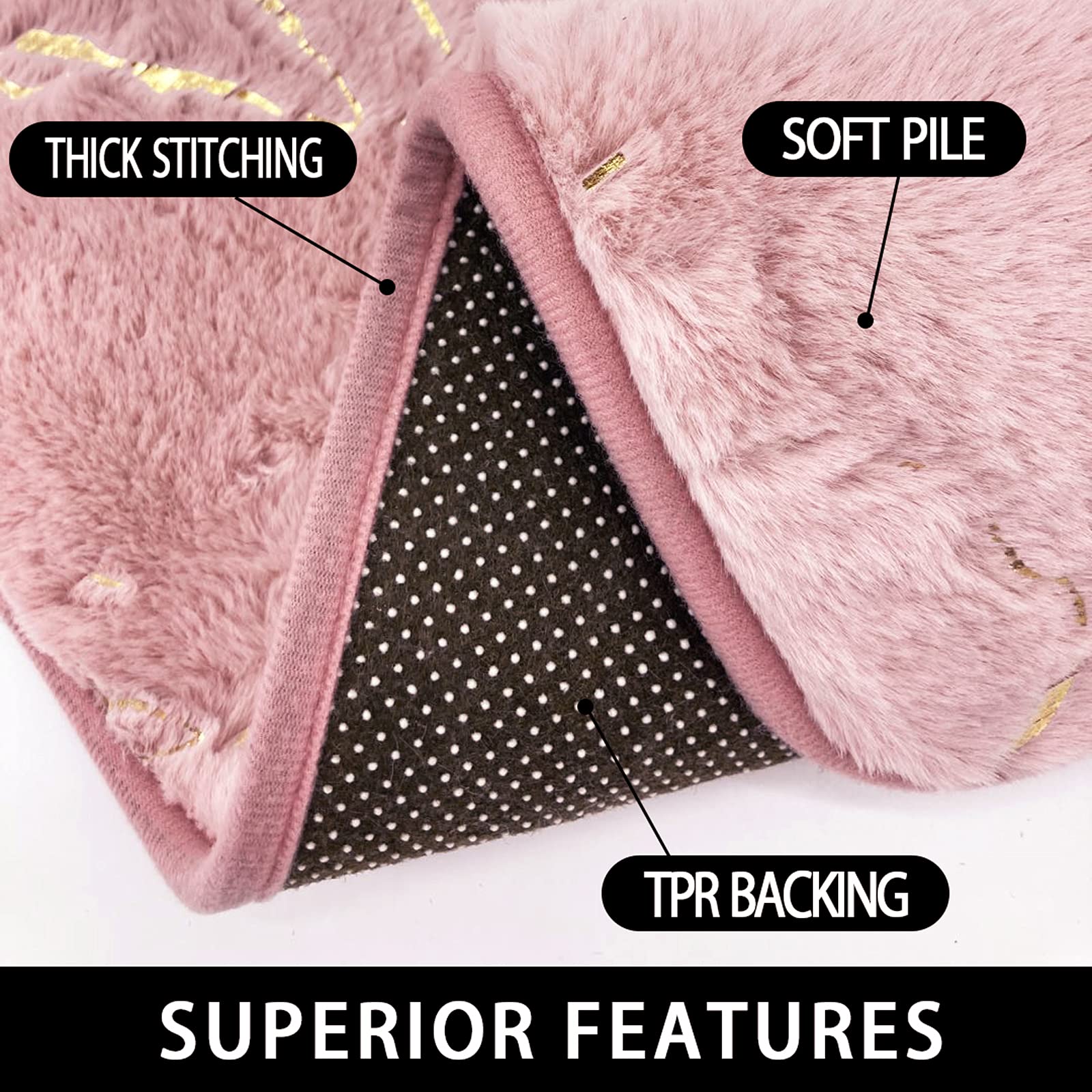 Eanpet Marble Bathroom Rugs Nonslip Pink Bathroom Mats Ultra Soft Washable Bath Mats For Bathroom Floor Mats Carpet Water Absorb