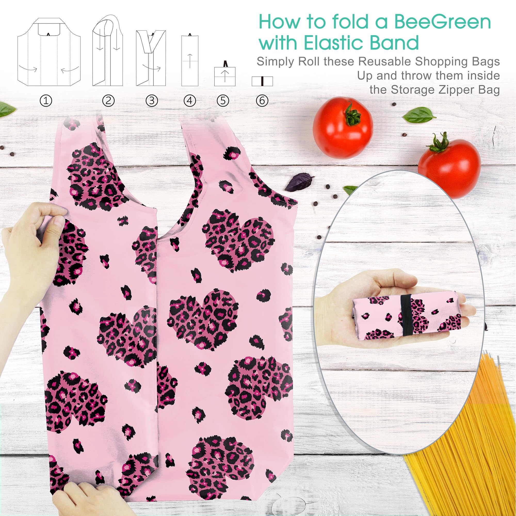 BeeGreen Leopard Print Tote Bag for women Leopard Accessories Cheetah Print Tote Bag Cheetah Gifts Shopping Bags Grocery Bags 6