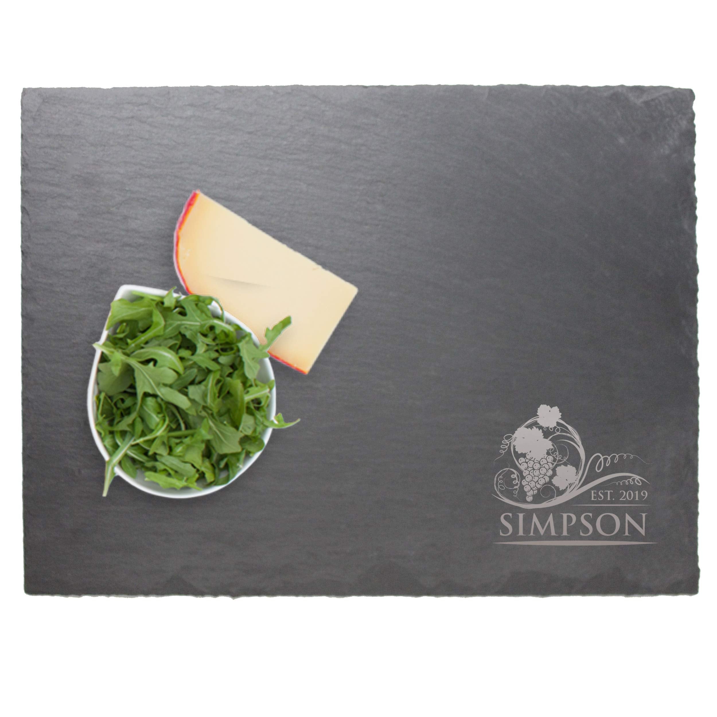 My Personal Memories Personalized Slate Serving Tray Cheese Board With Soapstone - Housewarming, Wedding For Couples - Custom En