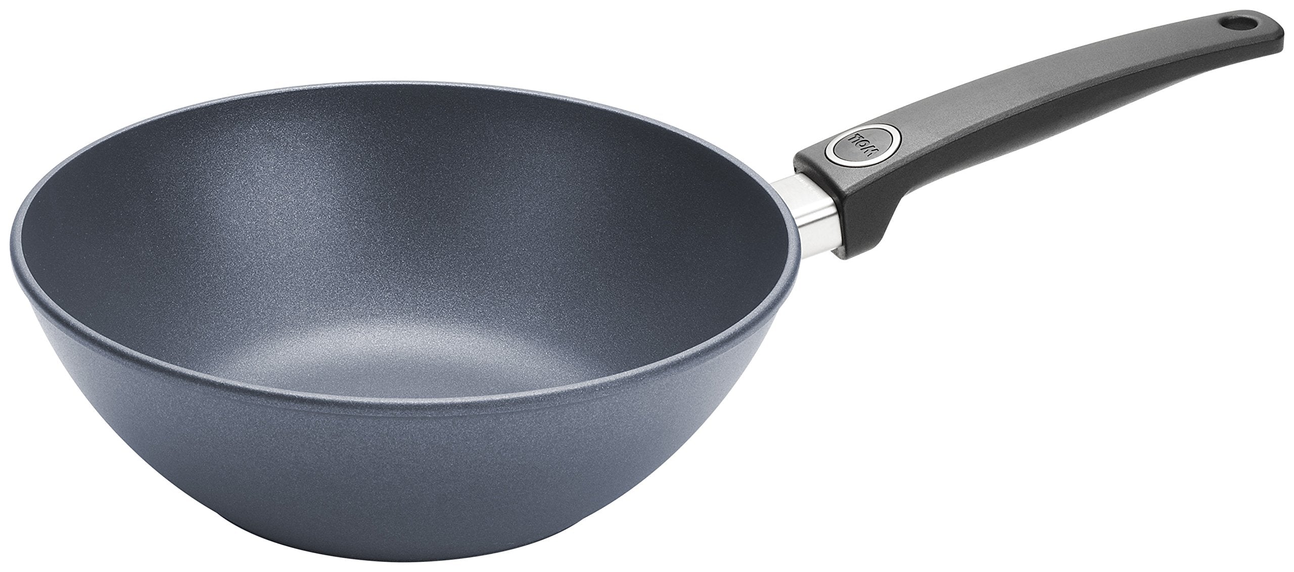 Woll Lite Wo Light/Plus Diamond Reinforced Nonstick Scratch Resistant Cast Aluminum Cookware, Wok, 10 1/4 Diameter, 10.25, Gray 