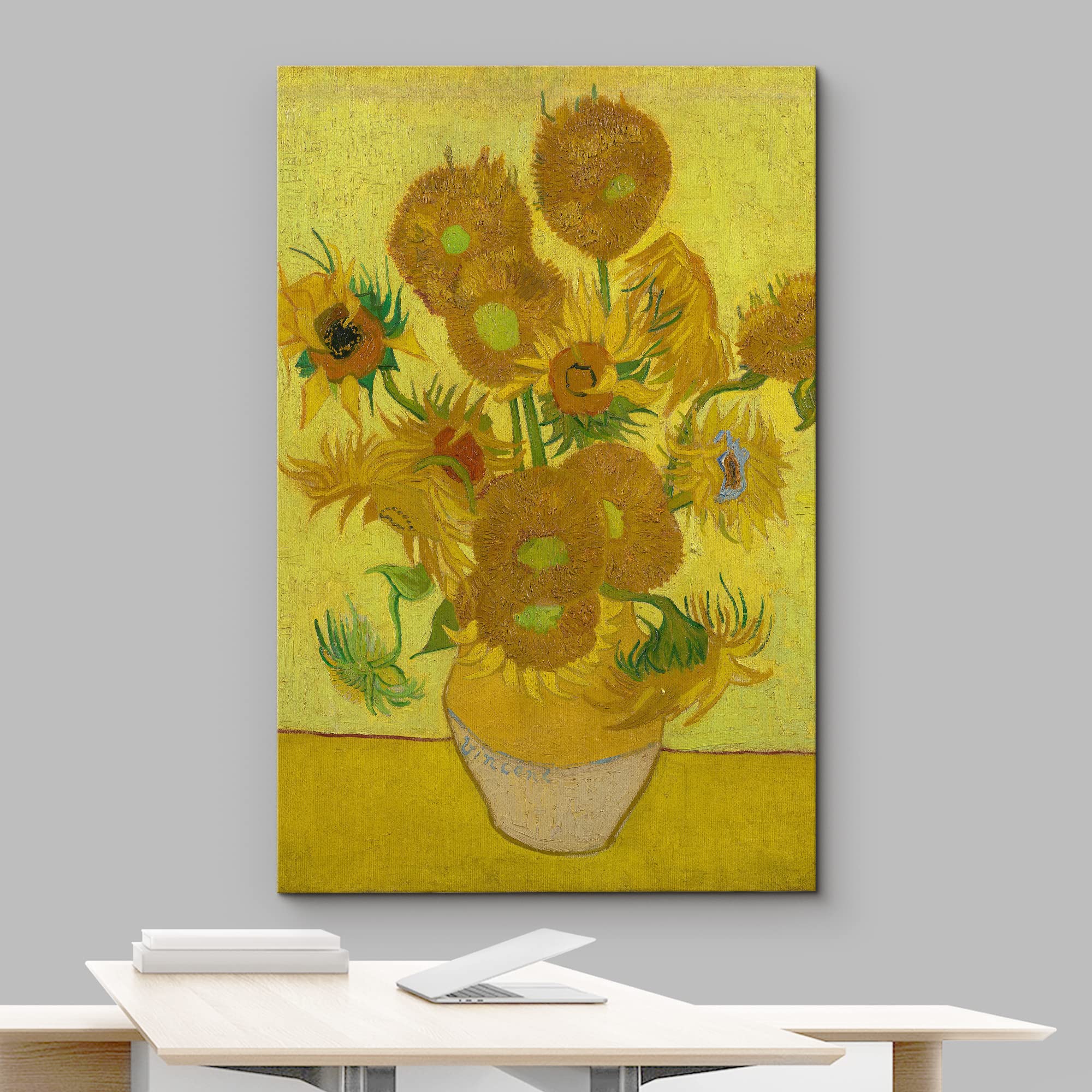 Wall26 Canvas Print Wall Art The Sunflowers Ii By Master Artist Vincent Van Gogh Nature Wilderness Illustrations Fine Art Relax/