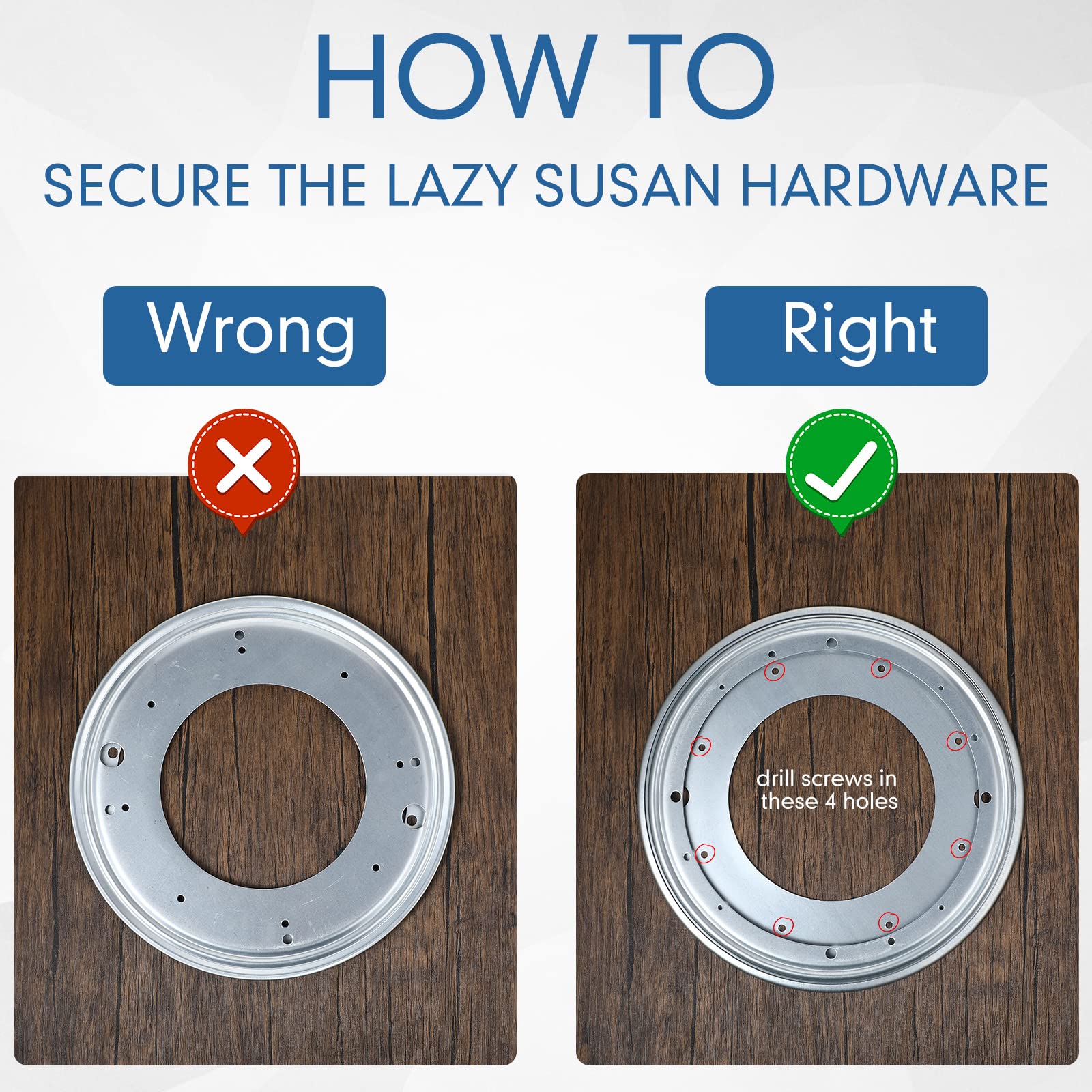 Mumufy 3 Pieces Lazy Susan Hardware Lazy Susan Turntable Ball Bearing Heavy Duty Lazy Susan Base For Rotating Table Kitchen Stor