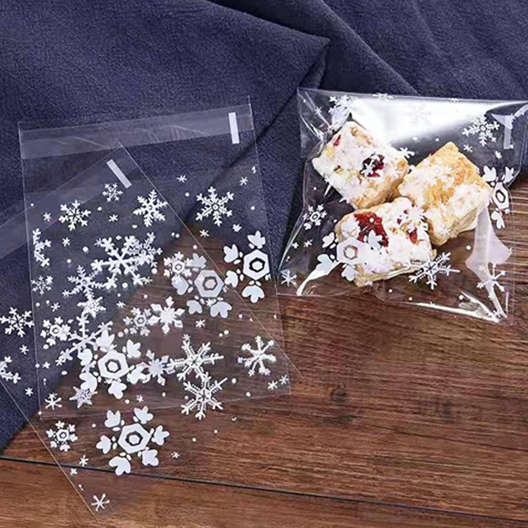 Bilipala Resealable Cellophane Plastic Cookie Bakery Candy Treat Gift Bags, 100 Count