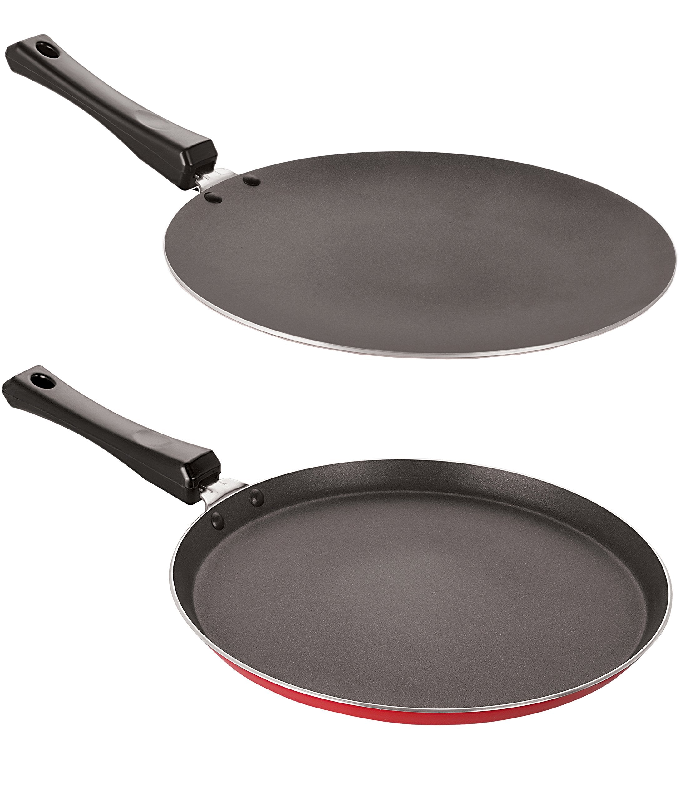 Nirlon NonStick Aluminium Cookware Set, 2Pieces, Red (2.6Mm_Ft12_Ct11)