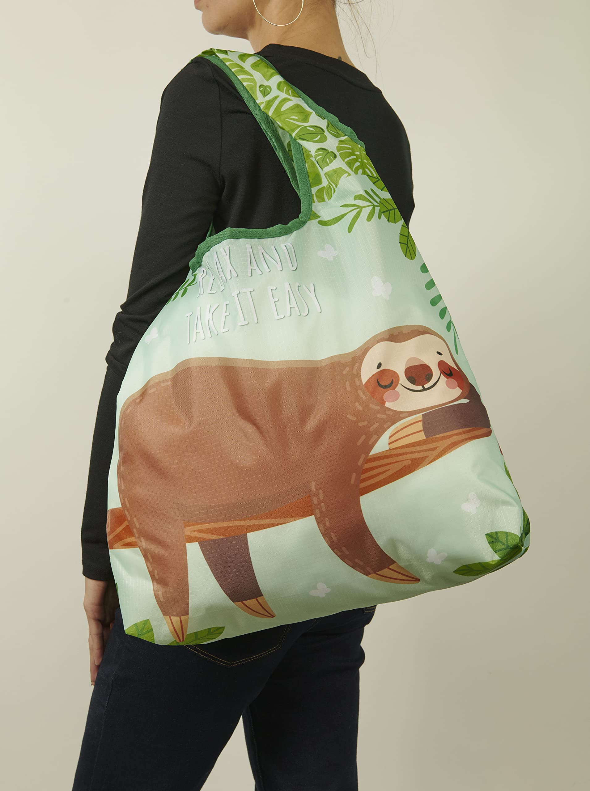 O-Witz Reusable Grocery Bags | Vibrant Tote Bag For Groceries, Gym, Beach Gear, Toys & More | Washable Design With Large Handles