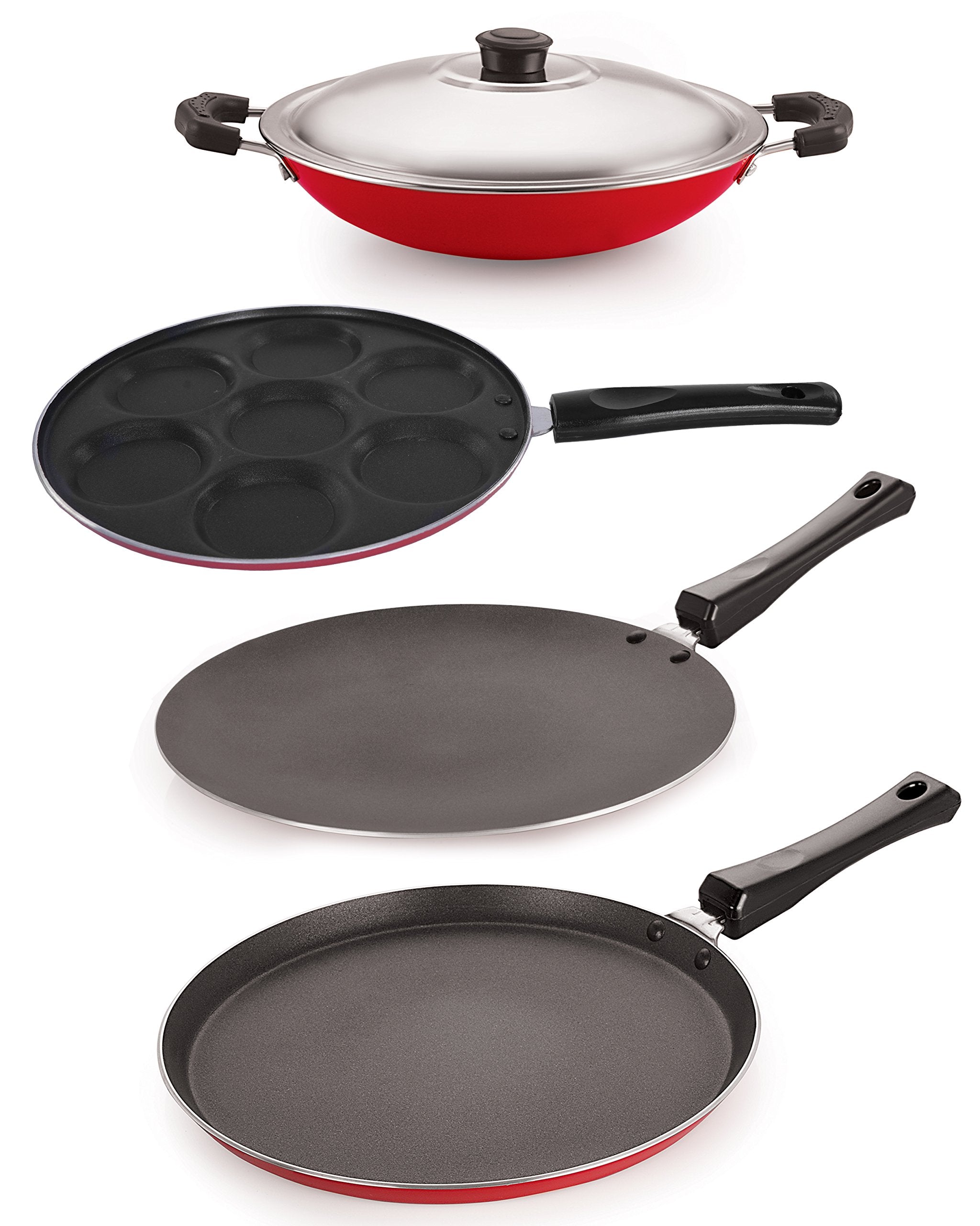 Nirlon NonStick Tawas And Appachetty Combo Cookware Set