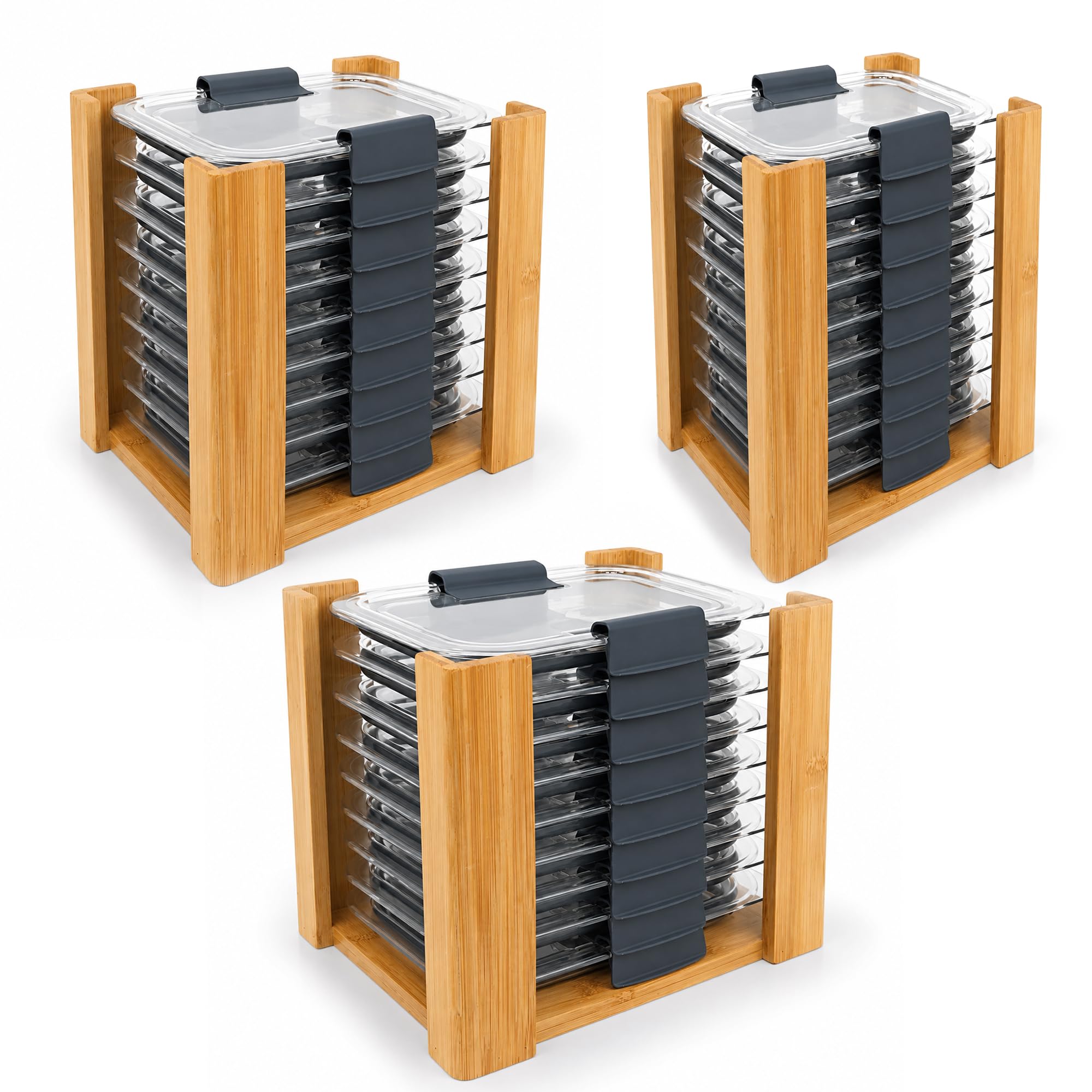 Vesyman 3Piece Lid Organizer for Rubbermaid Brilliance SnapOn Lids