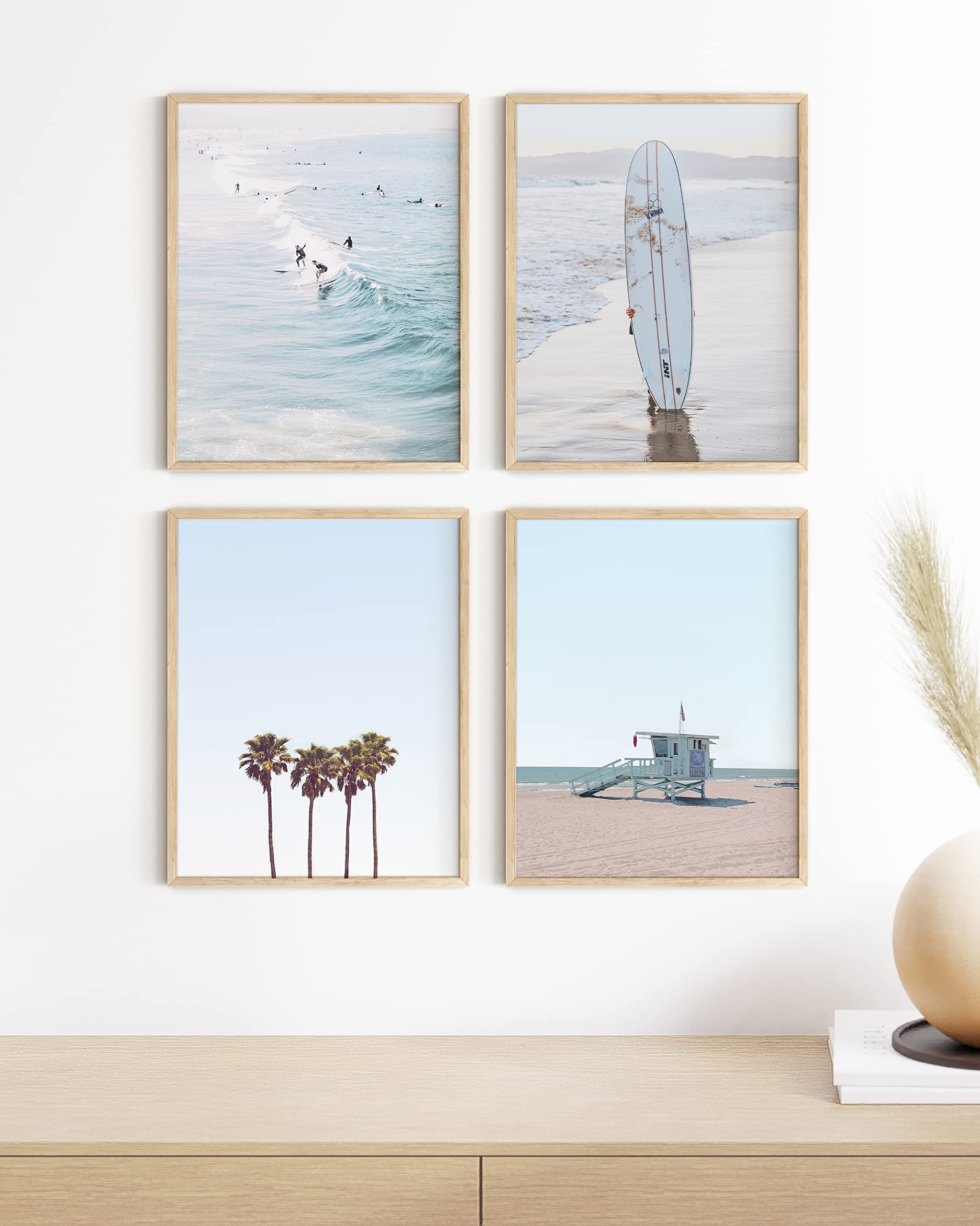 Haus And Hues Beach Wall Art Prints - Set Of 4 Ocean Beach Decor Art Prints | Nautical Themed Beach Wall Decor And Decorations F