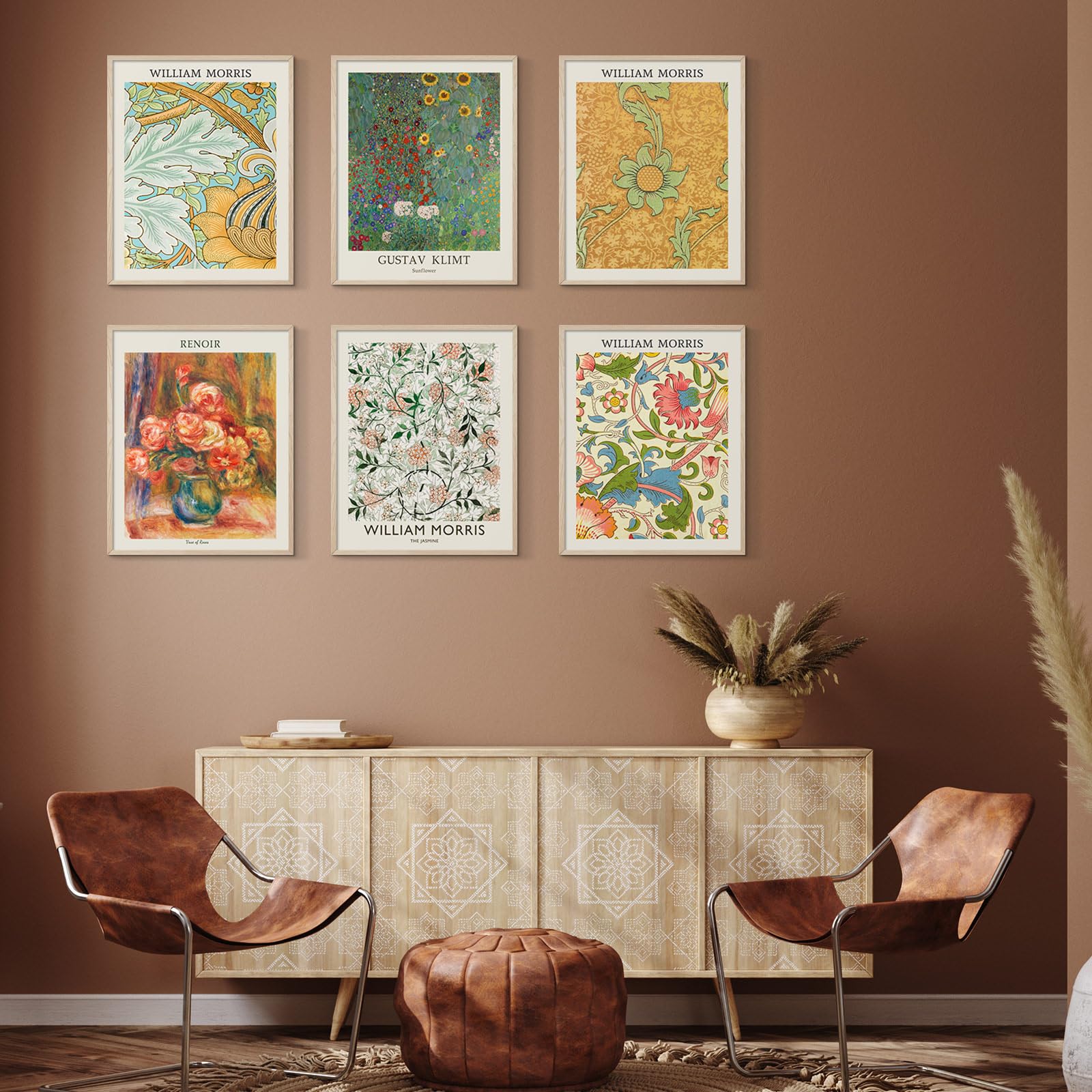 Habseligkeit William Morris Wall Art Prints, Retro Wall Decors For Room Aesthtic, Warm Posters For Bedroom Decor Aesthetic Unfra