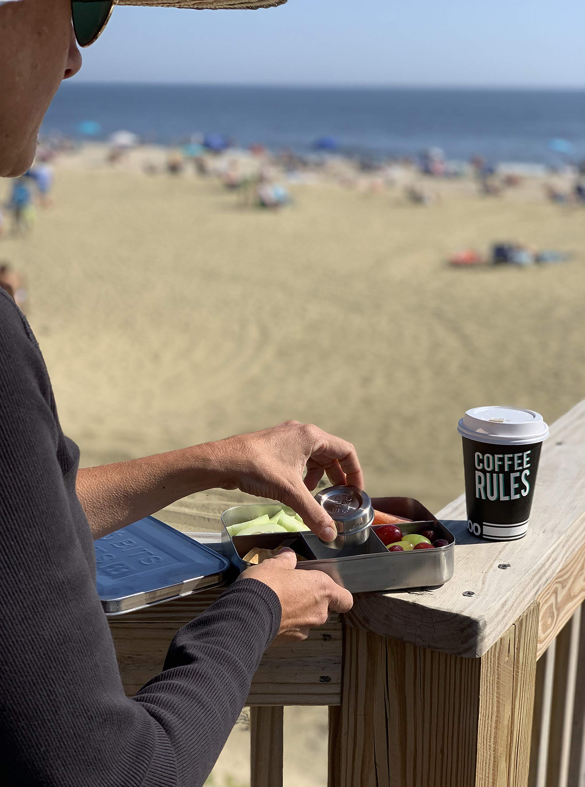 Bits Kits Stainless Steel Bento Box Lunch And Snack Container For Kids And Adults, 5 Sections