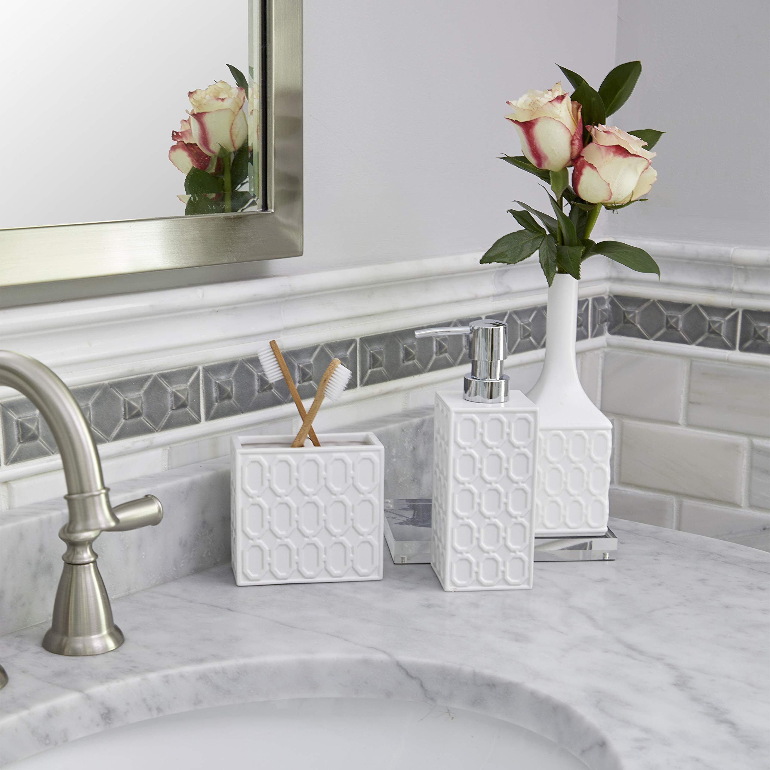Vern Yip By Skl Home Lithgow Soap Dispenser, White