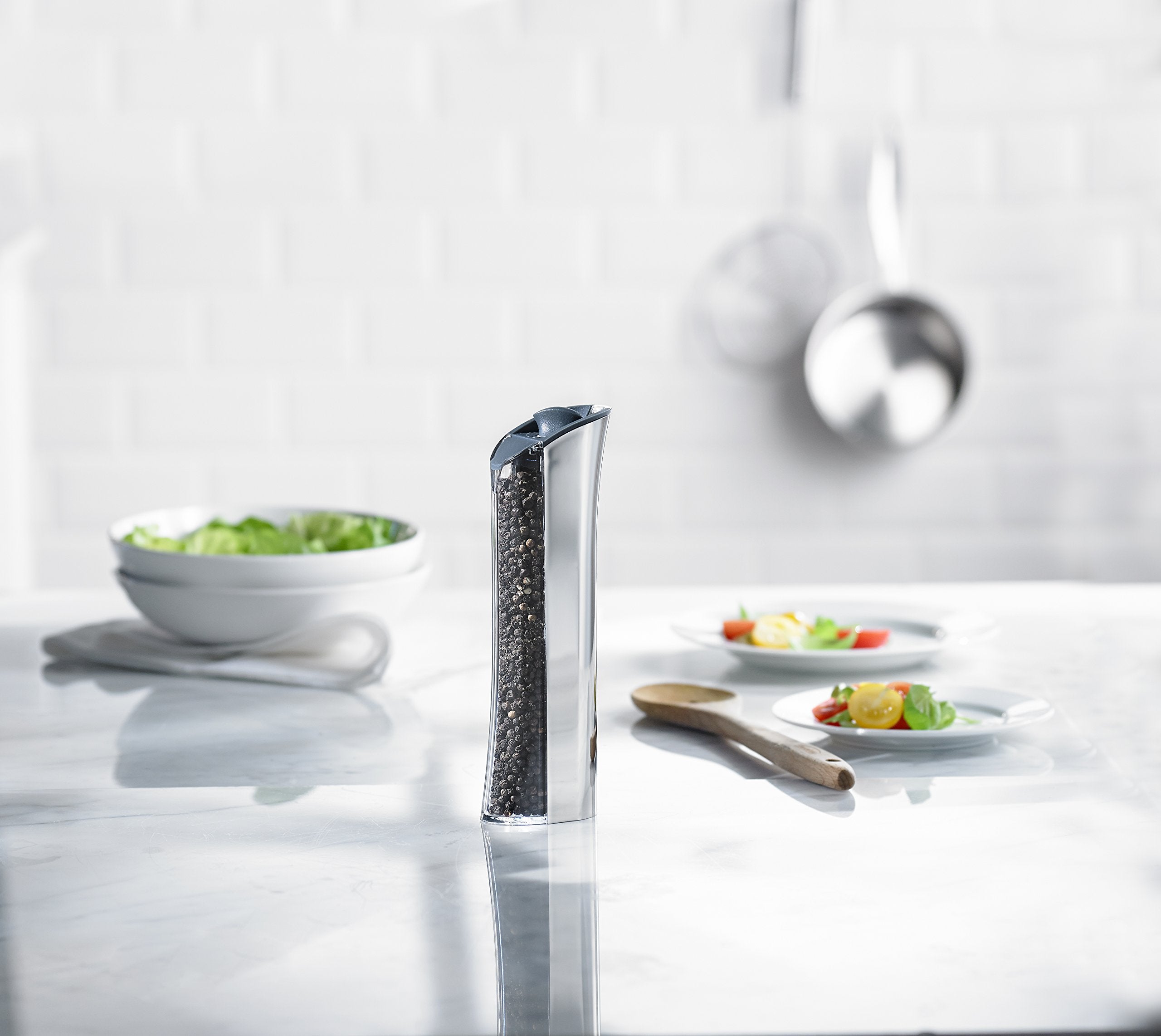 Trudeau Plus Pepper Chrome Graviti Mill, 8'', Silver (07117021)
