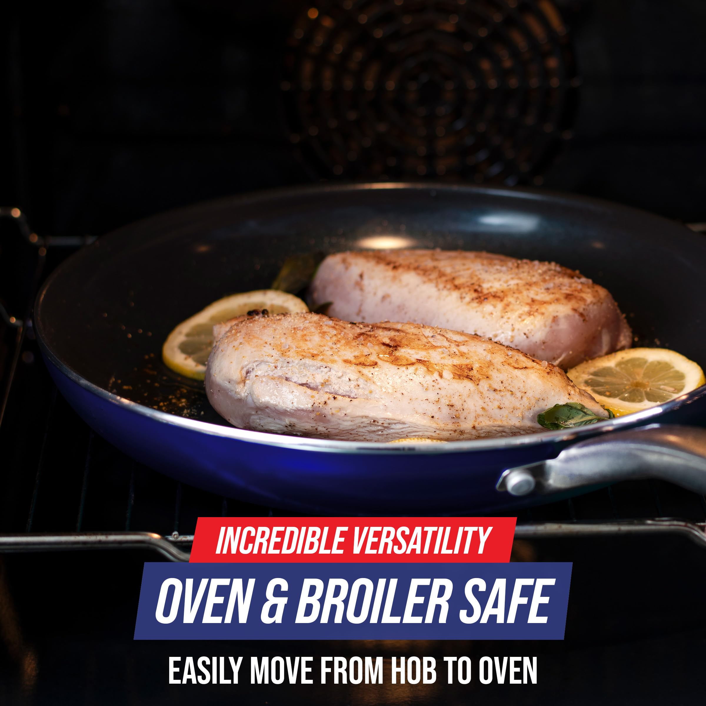 Blue Diamond Frying Pan 8    Skillet, Diamond Infused Healthy Ceramic Nonstick, Pfas And Pfoa-Free, Dishwasher And Oven Safe, Ev
