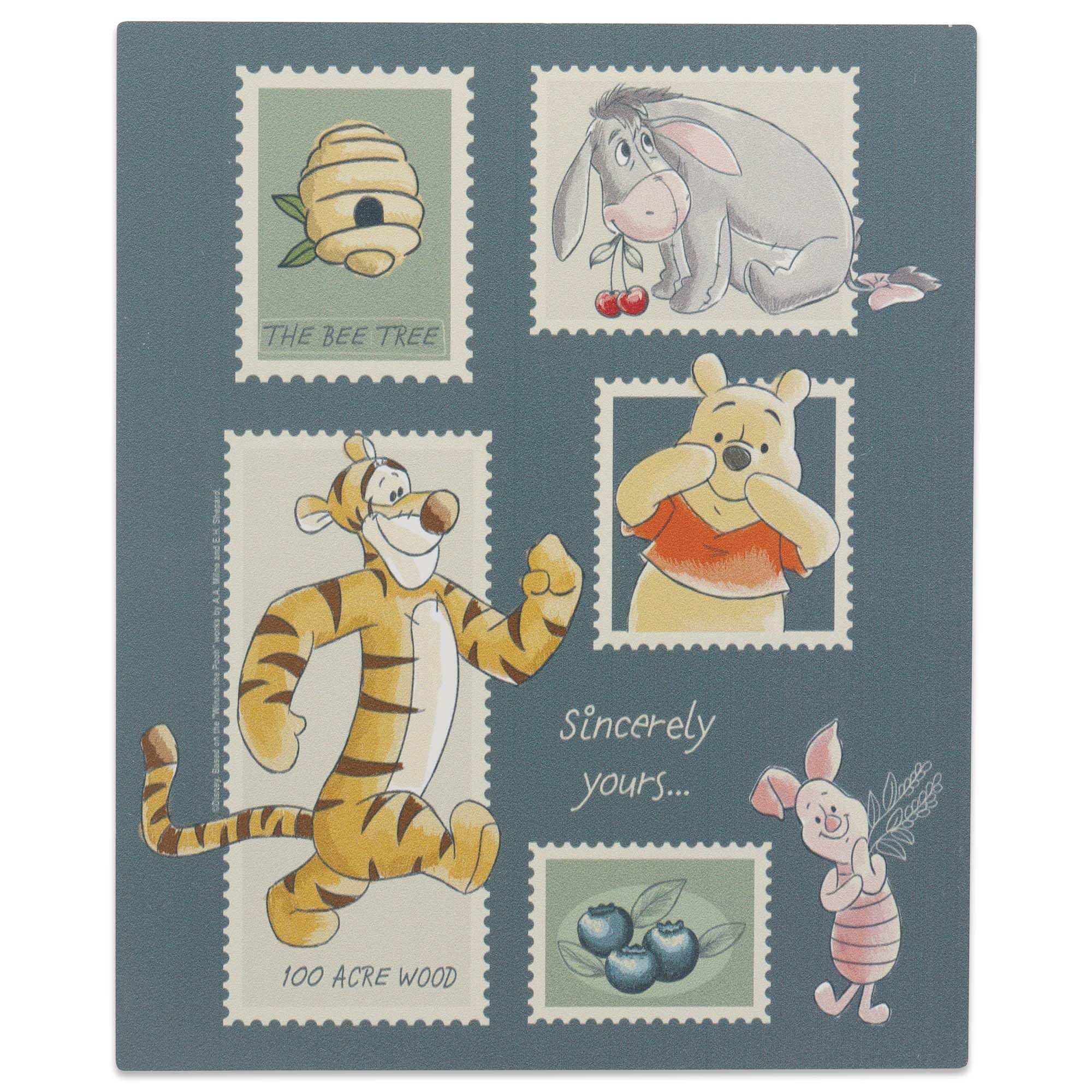 Disney Winnie the Pooh and Friends Sincerely Yours Wood Wall Decor - Cute Pooh Sign for Bedroom or Nursery